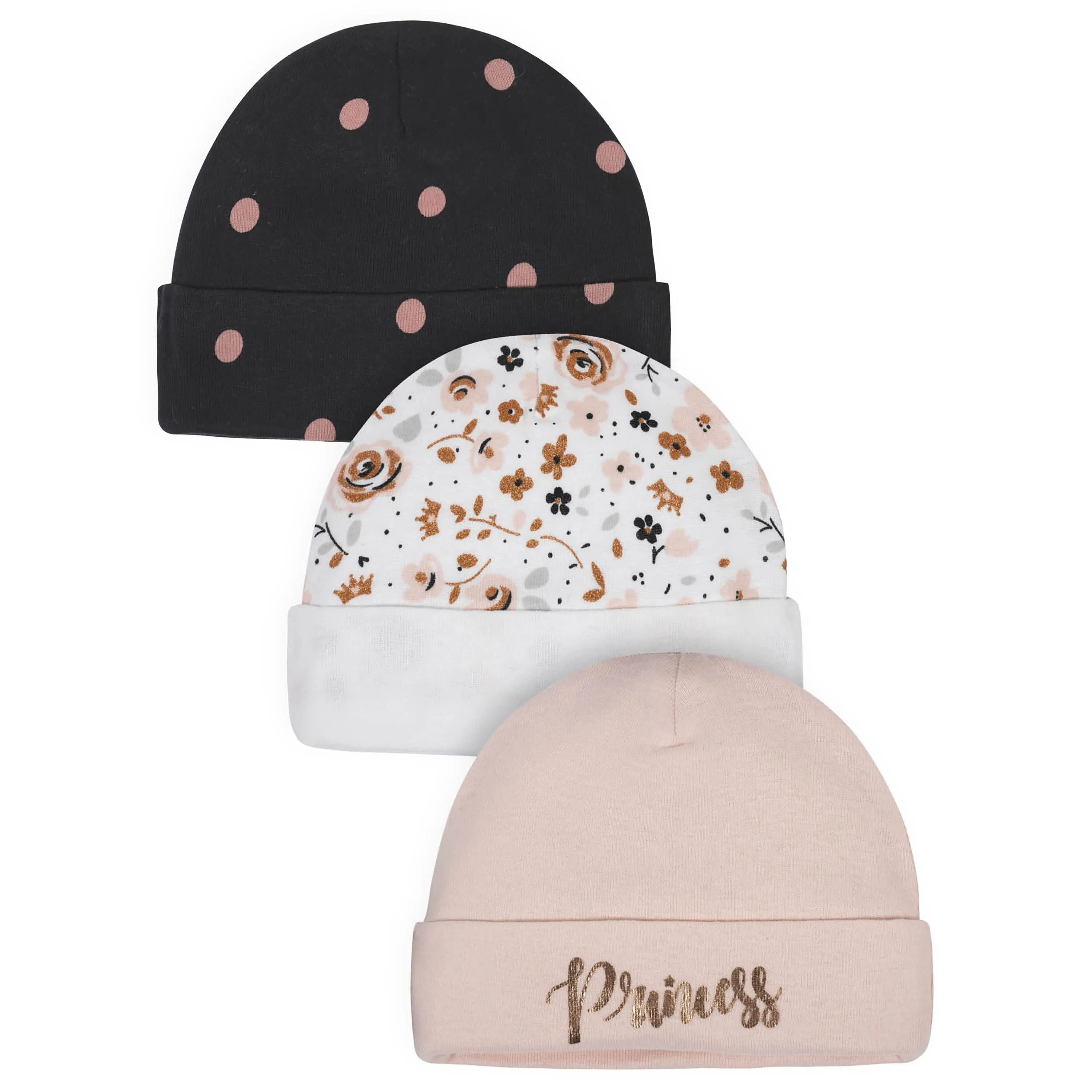 5-Piece Baby Girls Princess Sleep 'N Plays and Caps Set