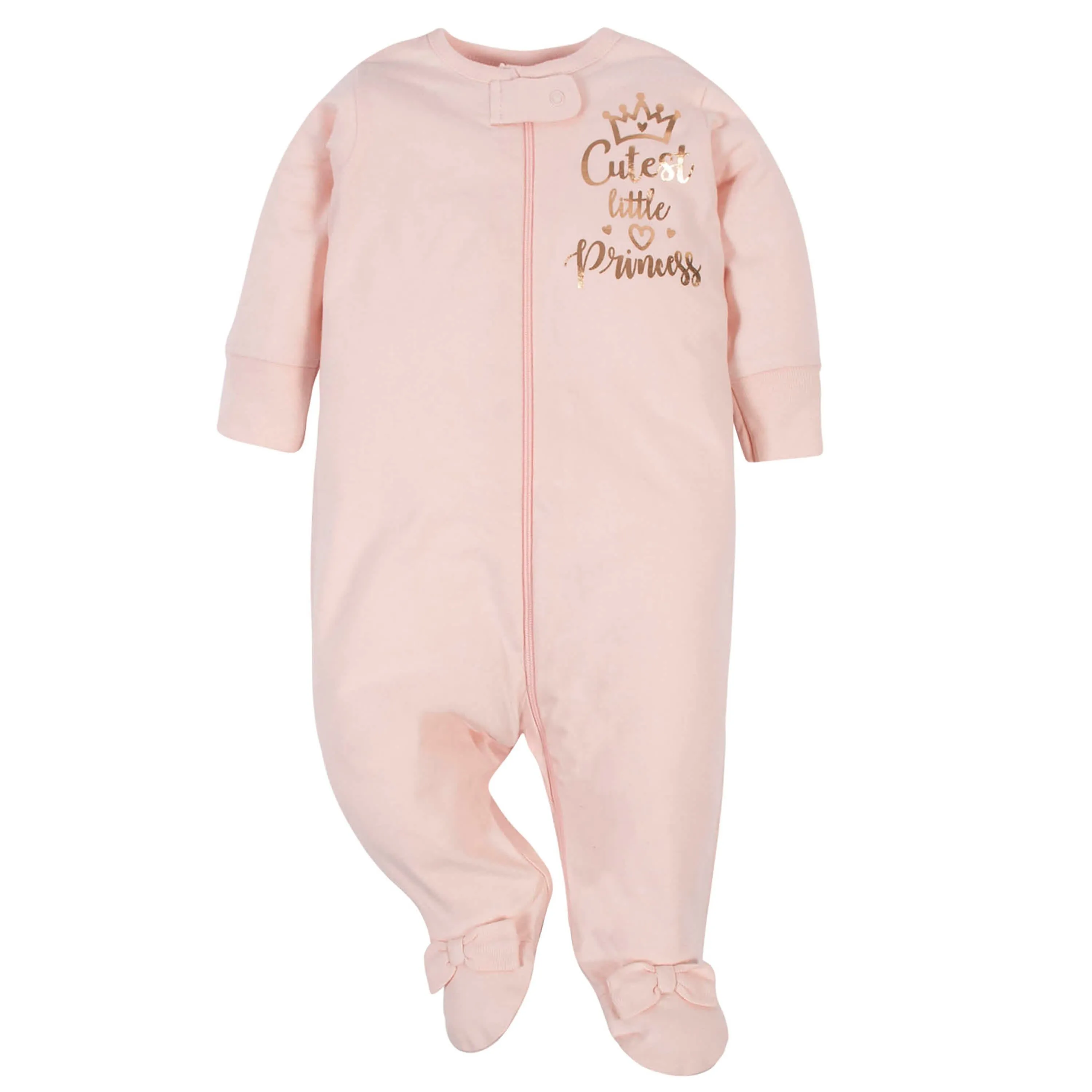 5-Piece Baby Girls Princess Sleep 'N Plays and Caps Set