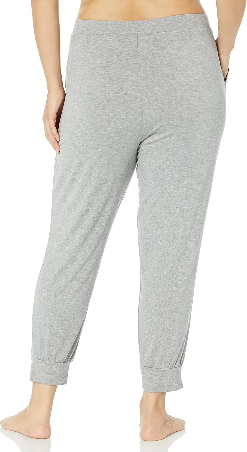 Amazon Essentials Women's Lightweight Knit Jersey Pajama Pants, Jogger Lounge Sleep Wear with Pockets