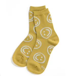Baggu Crew Socks / Ochre Happy