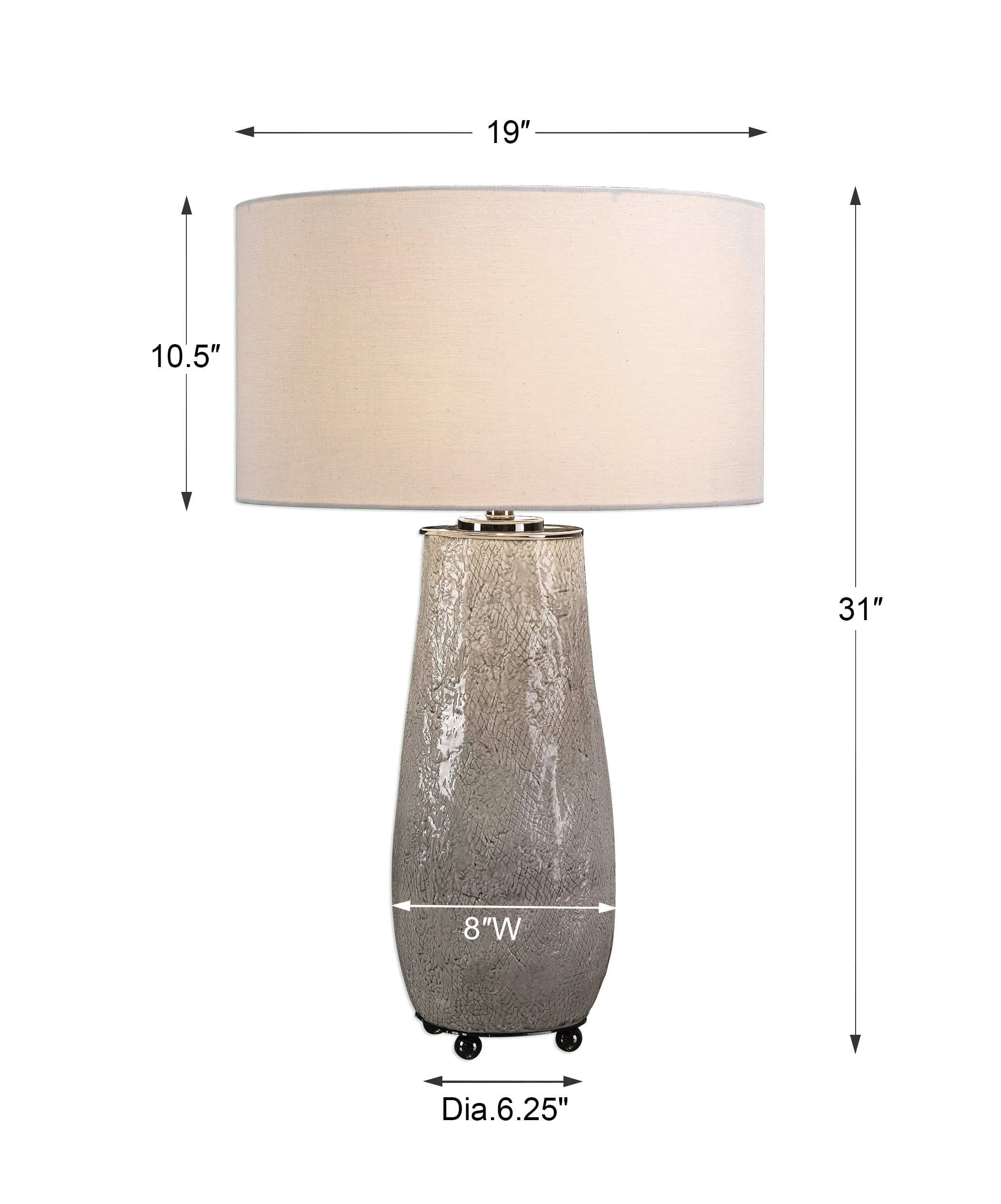 Balkana Aged Gray Table Lamp