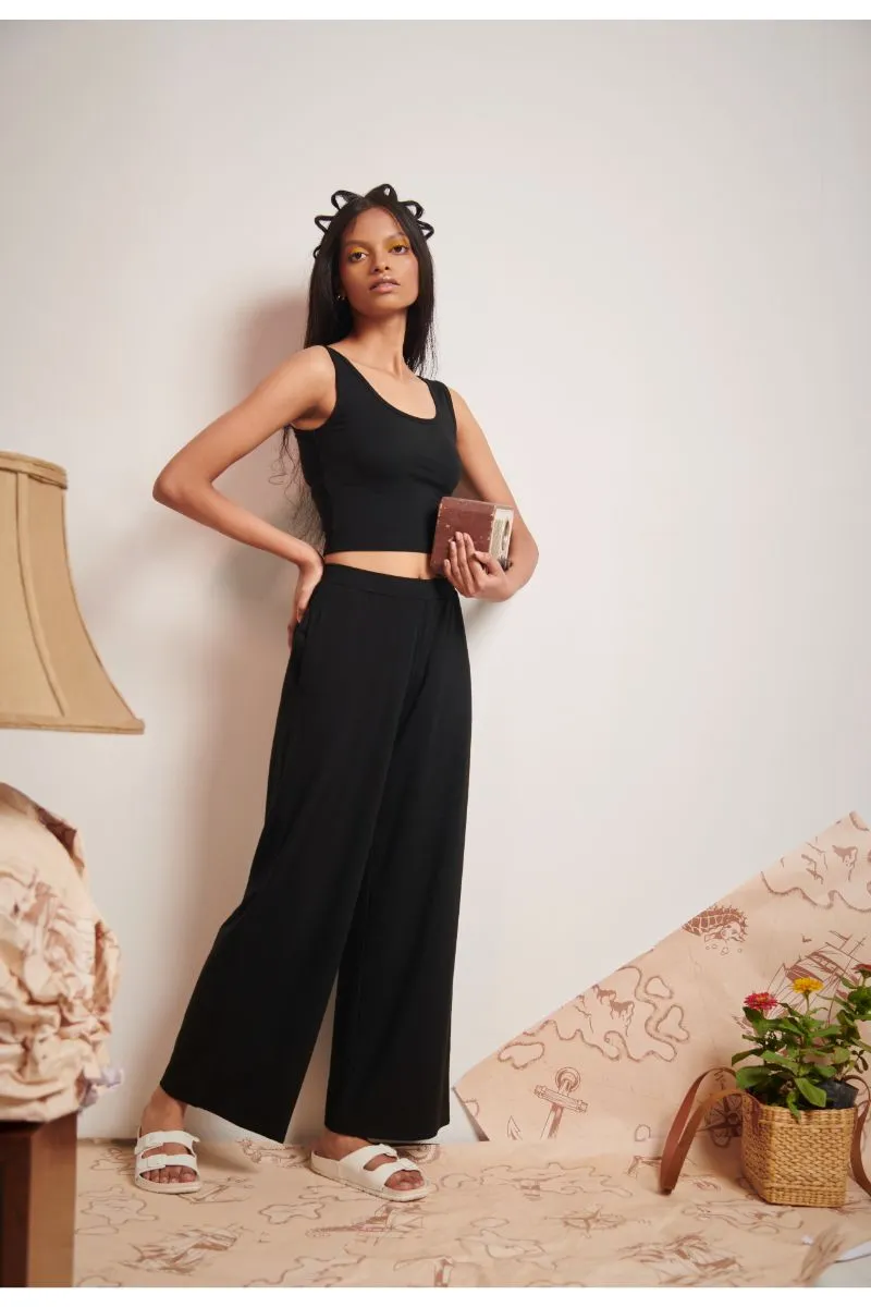 Black Supima® Crop Top