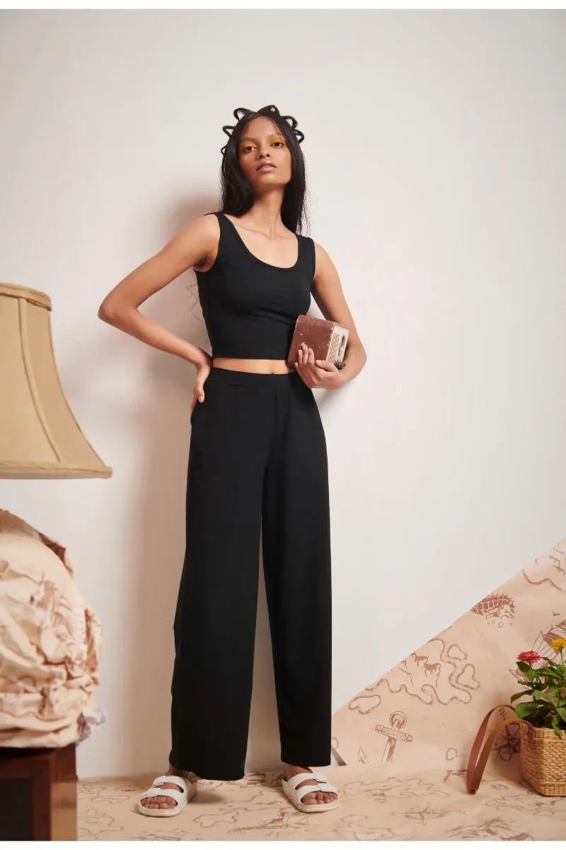 Black Supima® Crop Top