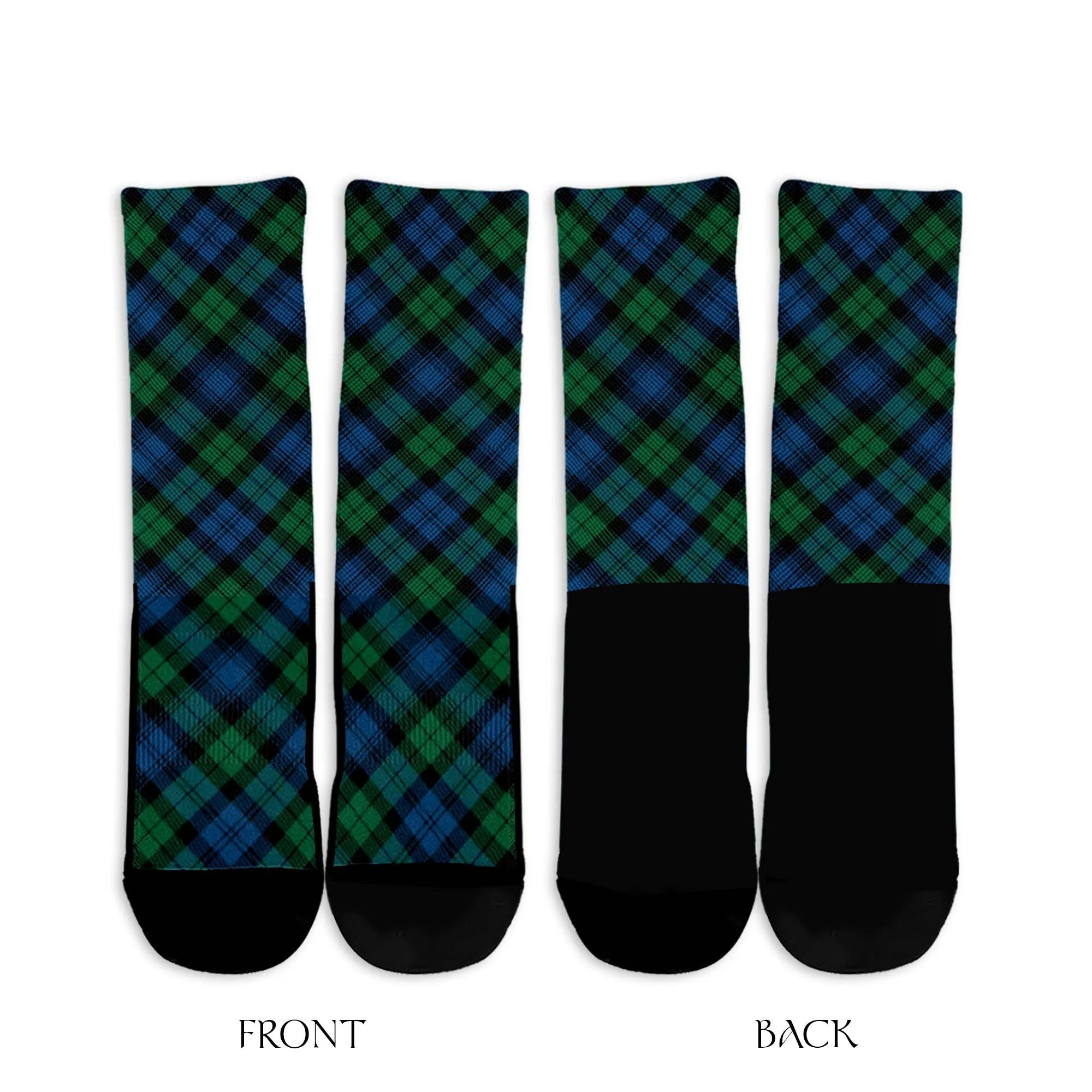 Black Watch Ancient Tartan Crew Socks Cross Tartan Style