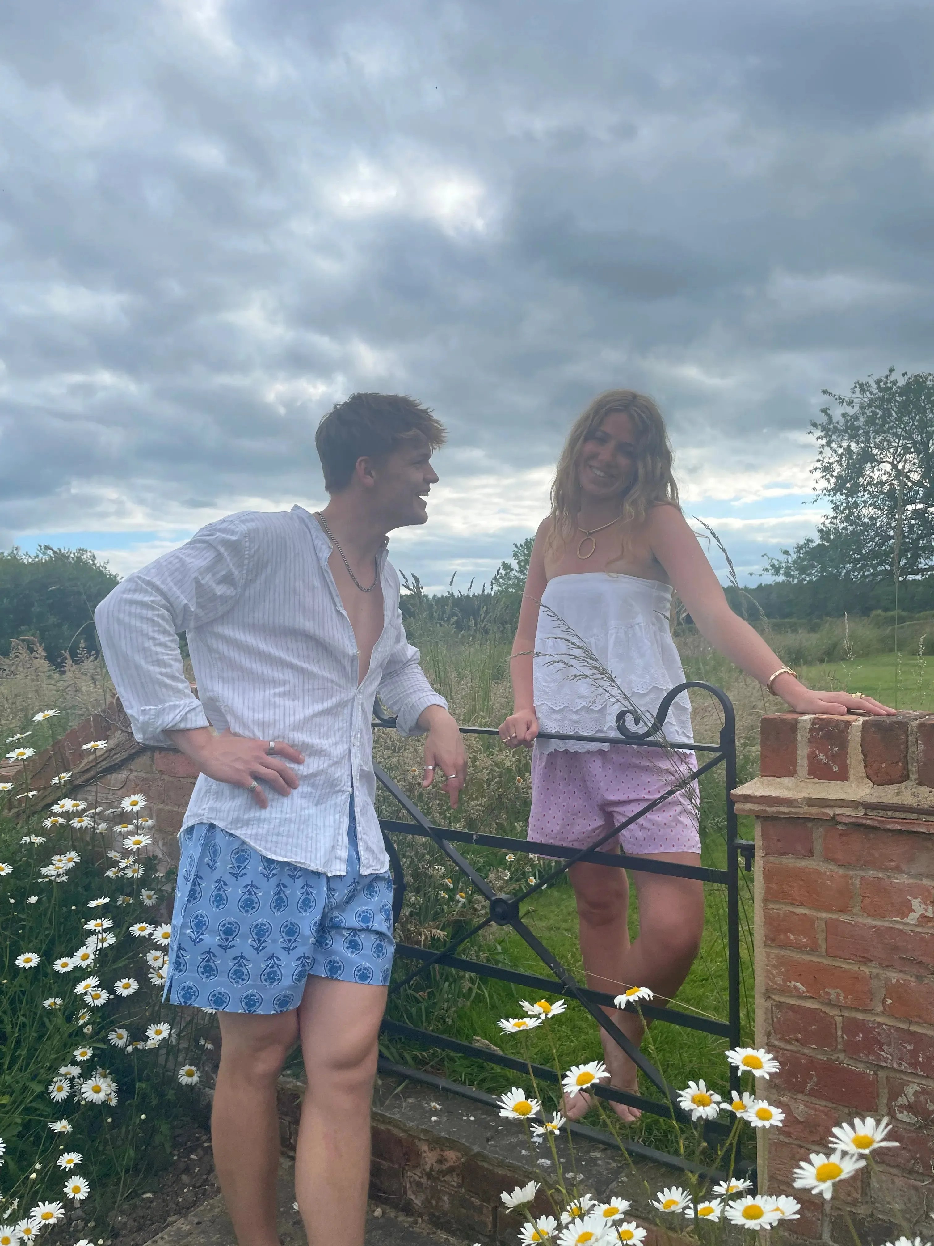 Blue 'Boxer' Unisex Pyjama Shorts
