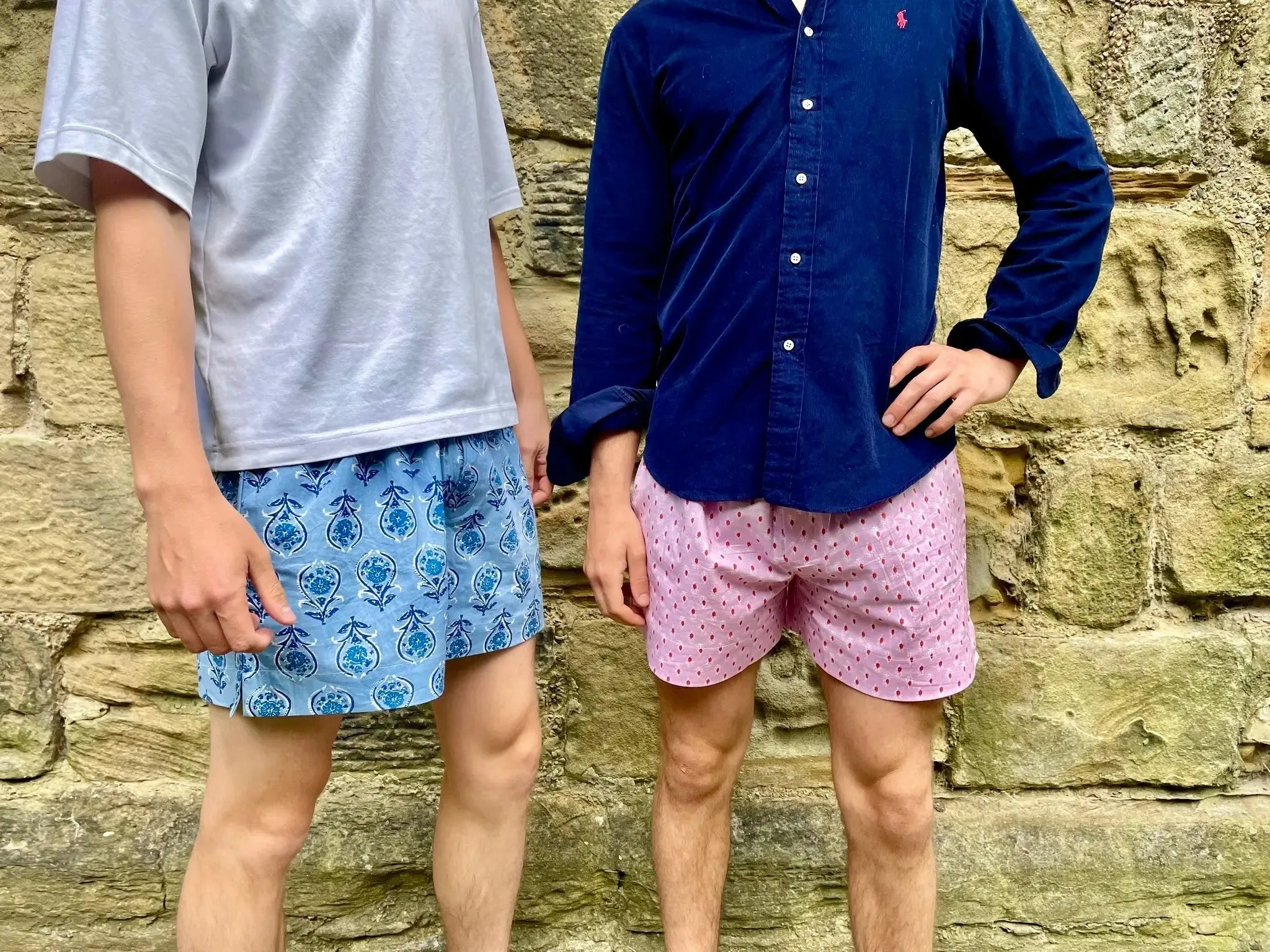 Blue 'Boxer' Unisex Pyjama Shorts