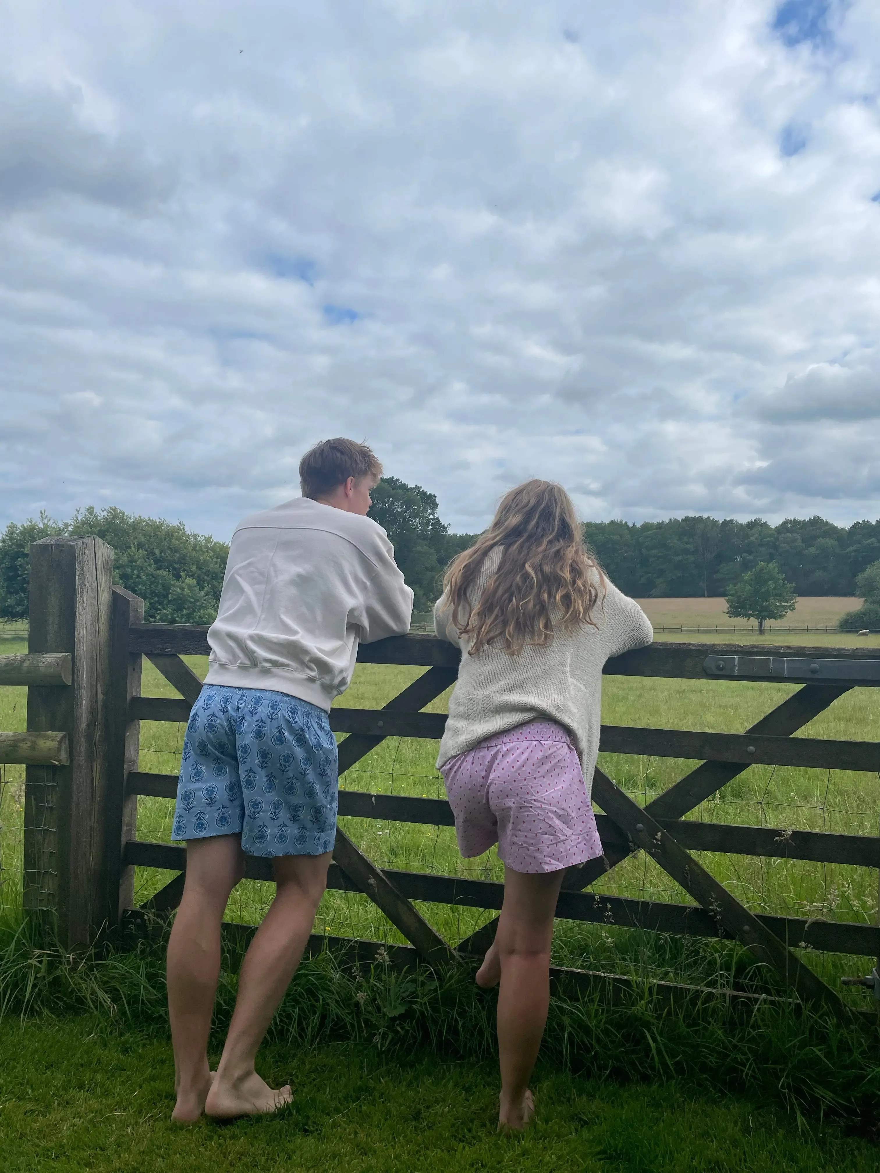 Blue 'Boxer' Unisex Pyjama Shorts