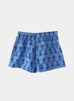 Blue 'Boxer' Unisex Pyjama Shorts
