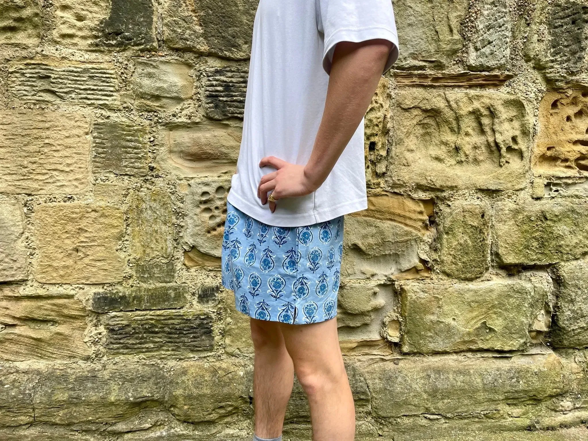 Blue 'Boxer' Unisex Pyjama Shorts