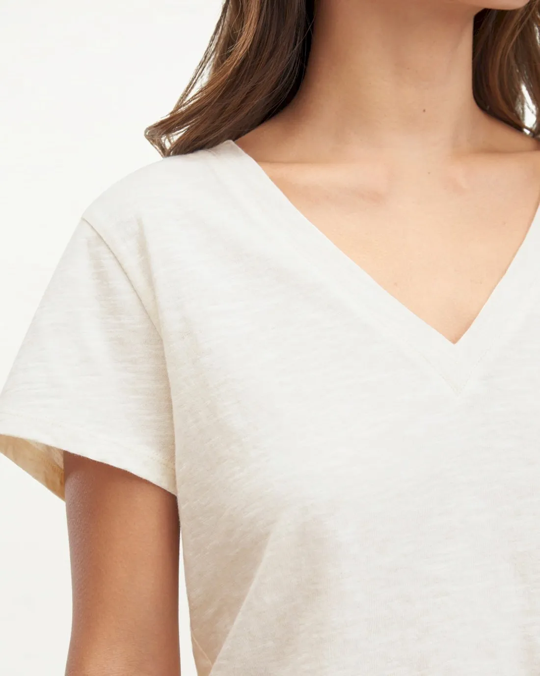 Botanical Dyed V-Neck Short Sleeve Tee