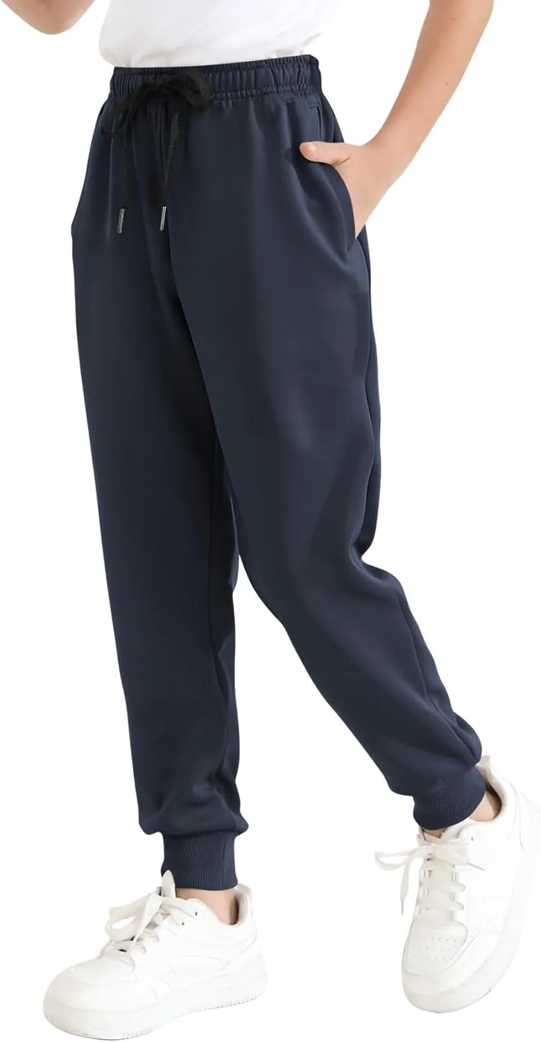 Boys Jogger Sweatpants 3-16 Years Tapered Leg Lightweight Athletic Track Pants for Kids Youth