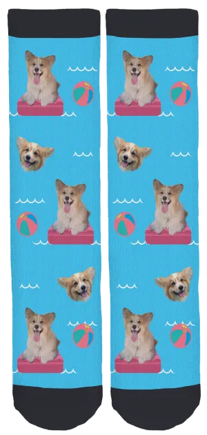 Butters the Fluffy Corgi Crew Socks