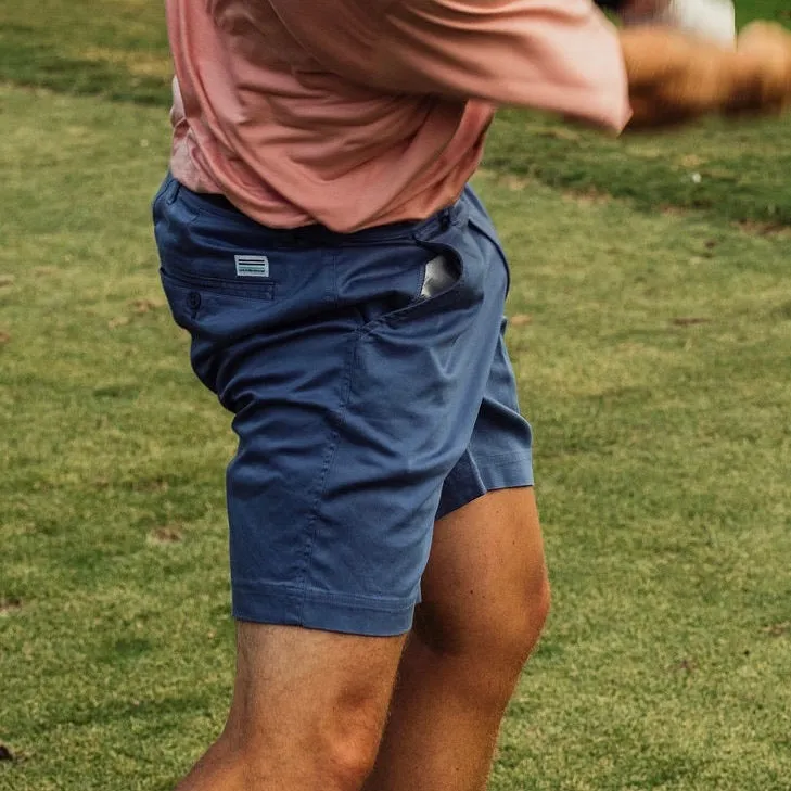 Clayton Natural Performance Golf Short - River Blue
