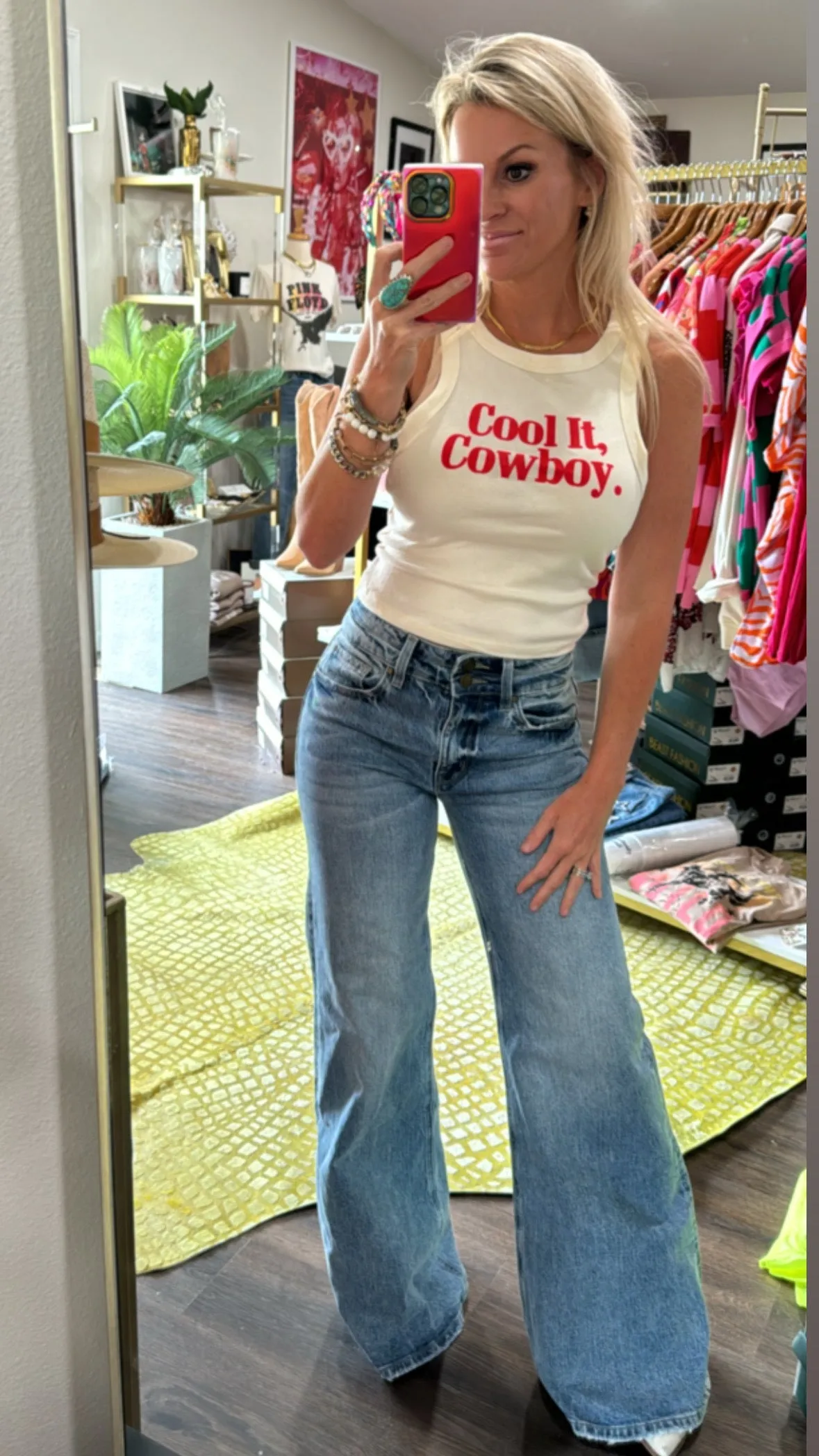 Cool It Cowboy Cropped Tank