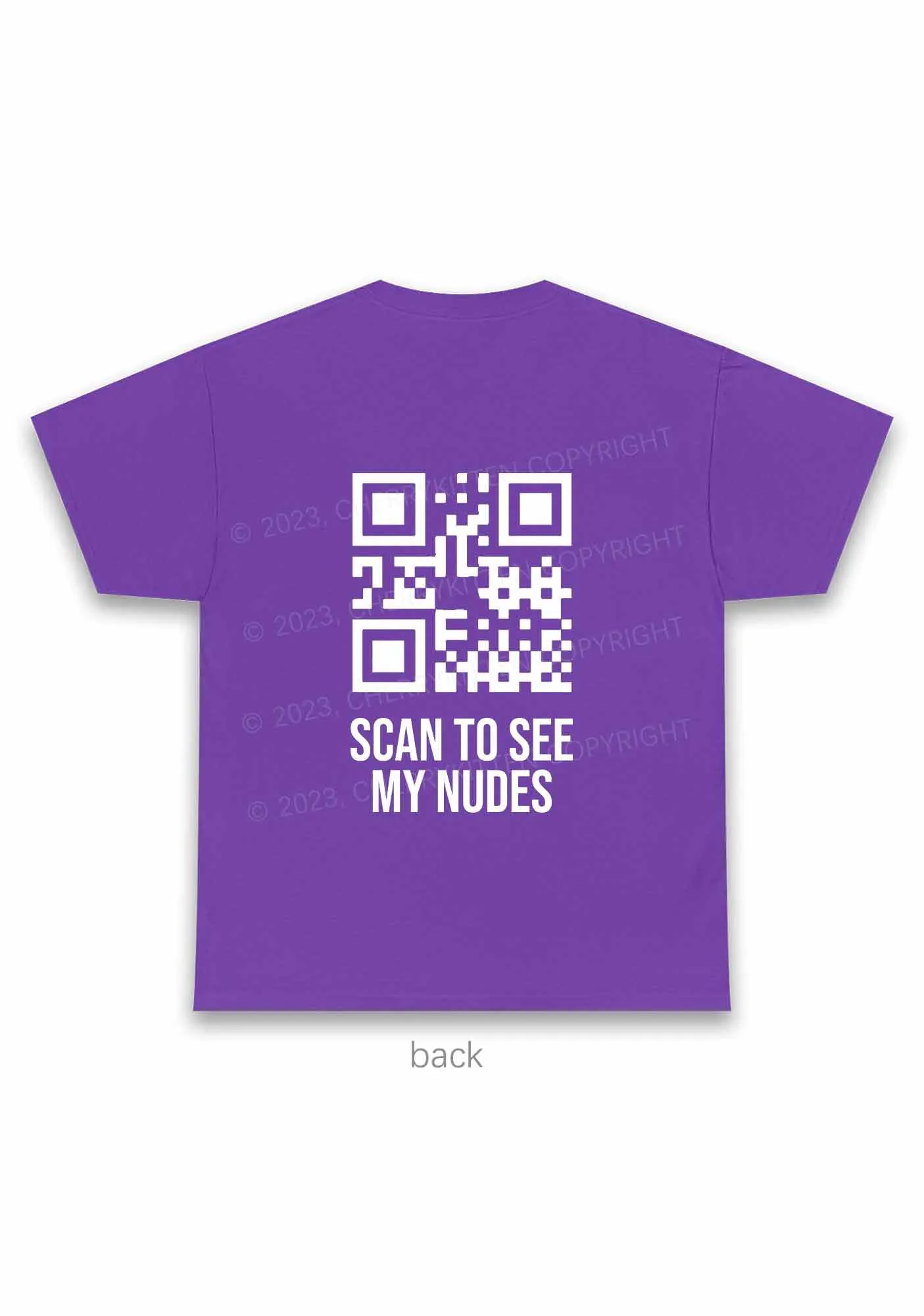 Custom QR Code Scan My Nxdes Y2K Chunky Shirt Cherrykitten