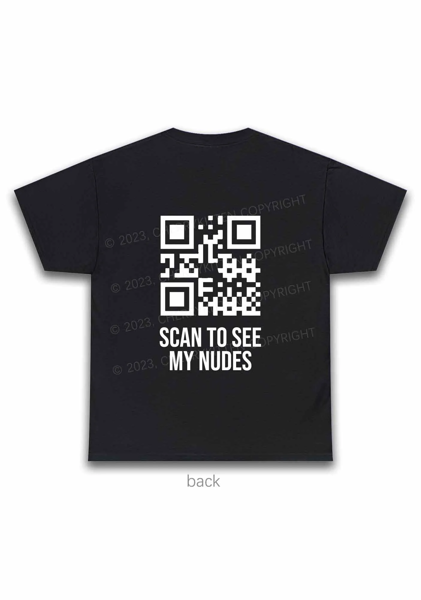 Custom QR Code Scan My Nxdes Y2K Chunky Shirt Cherrykitten
