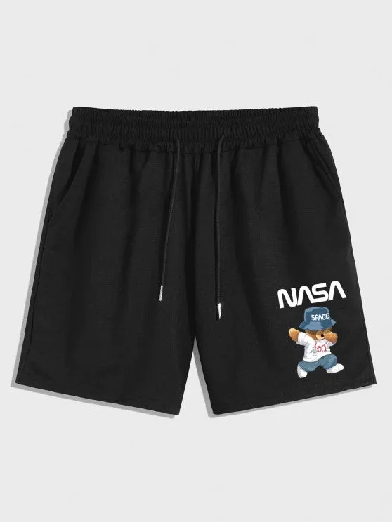 Dancing Cartoon Bear T Shirt And Shorts Set