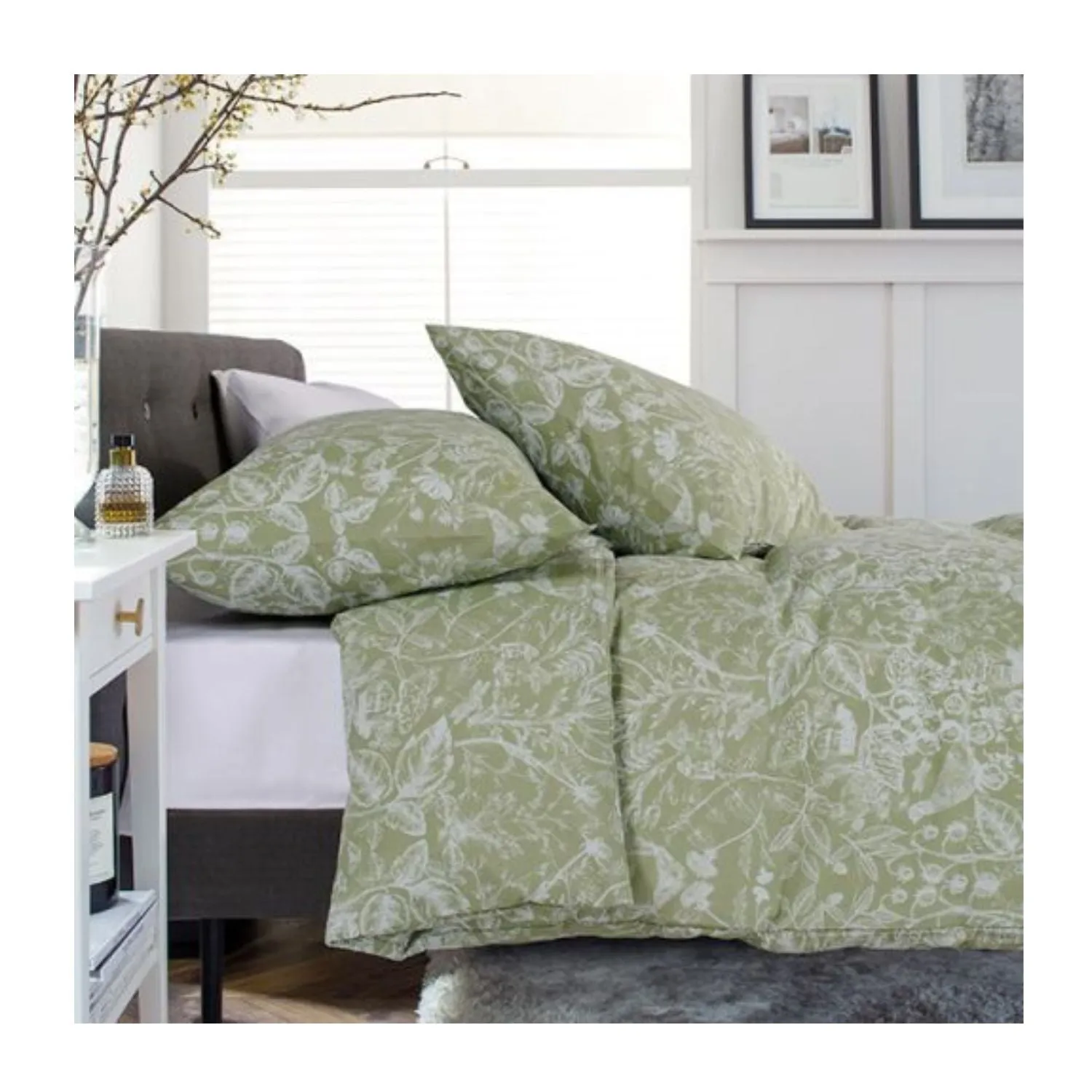 Deyongs Secret Garden Superking Duvet Set Sage