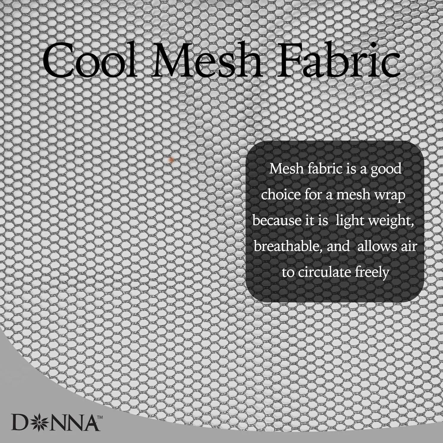 DONNA Argan Mesh Wrap Black Color 1PC - Face Wash Headbands for Women and Make up, Shower Cap