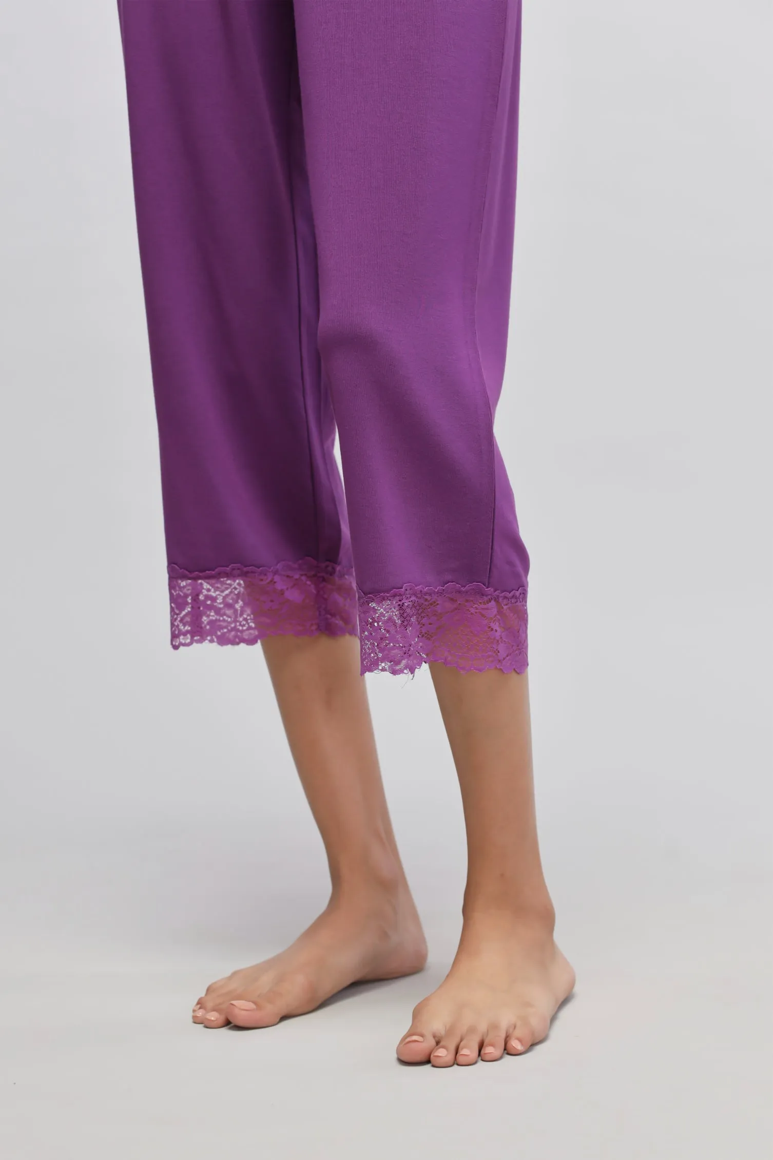 Dreamy Purple Lace Capri