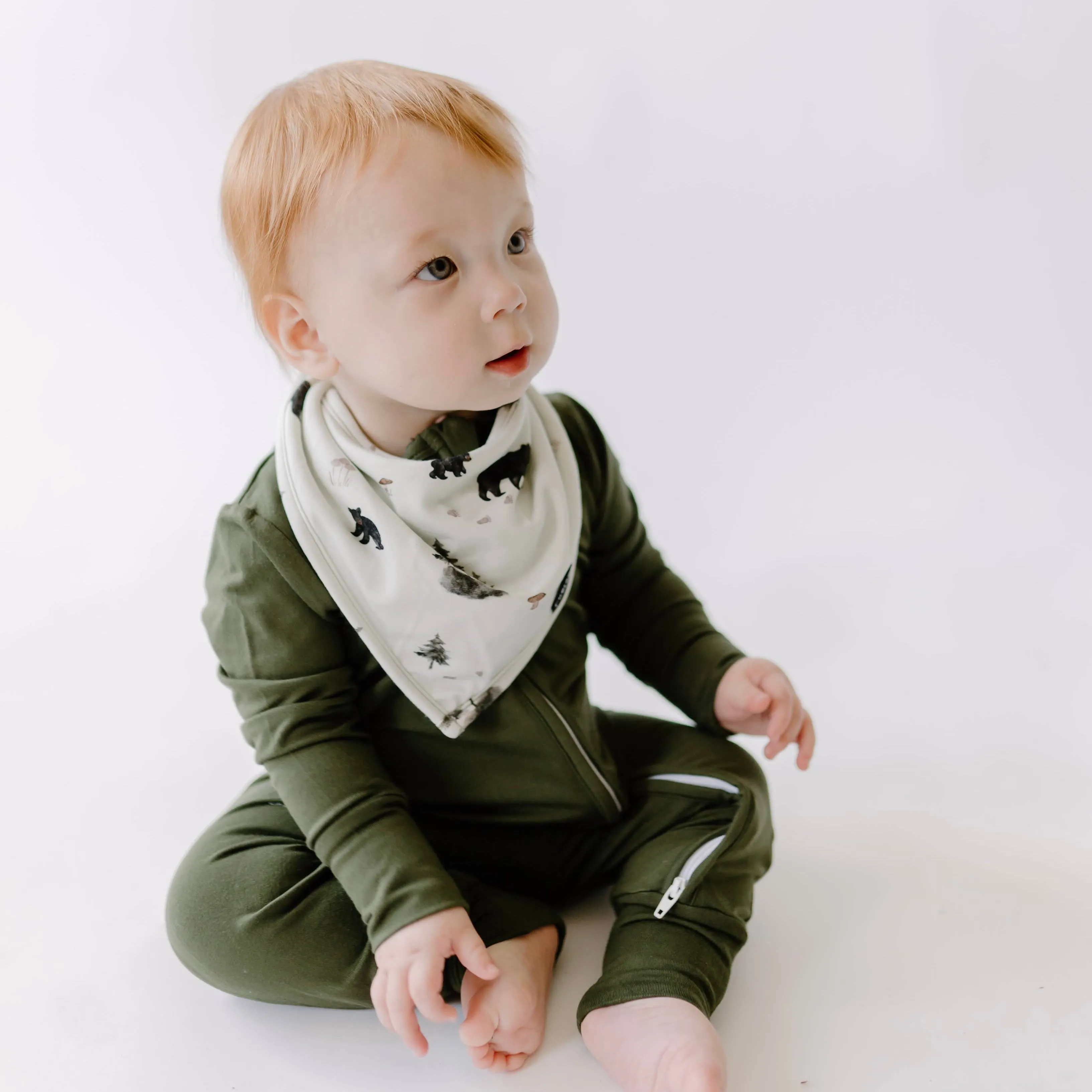 Footless Sleeper with Fold-Over Cuffs - Forest Green