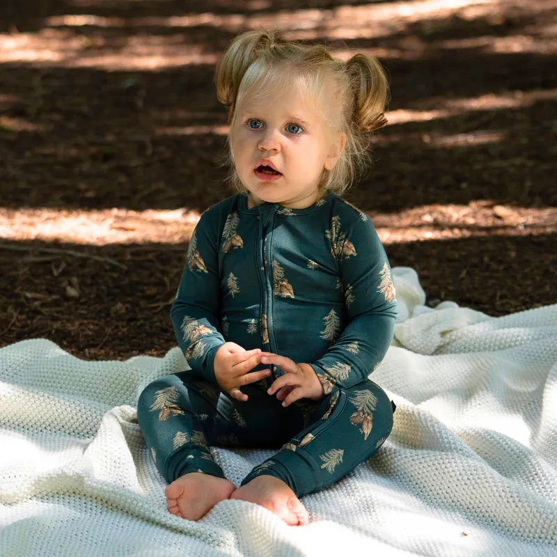 Footless Sleeper with Fold-Over Cuffs - Owls