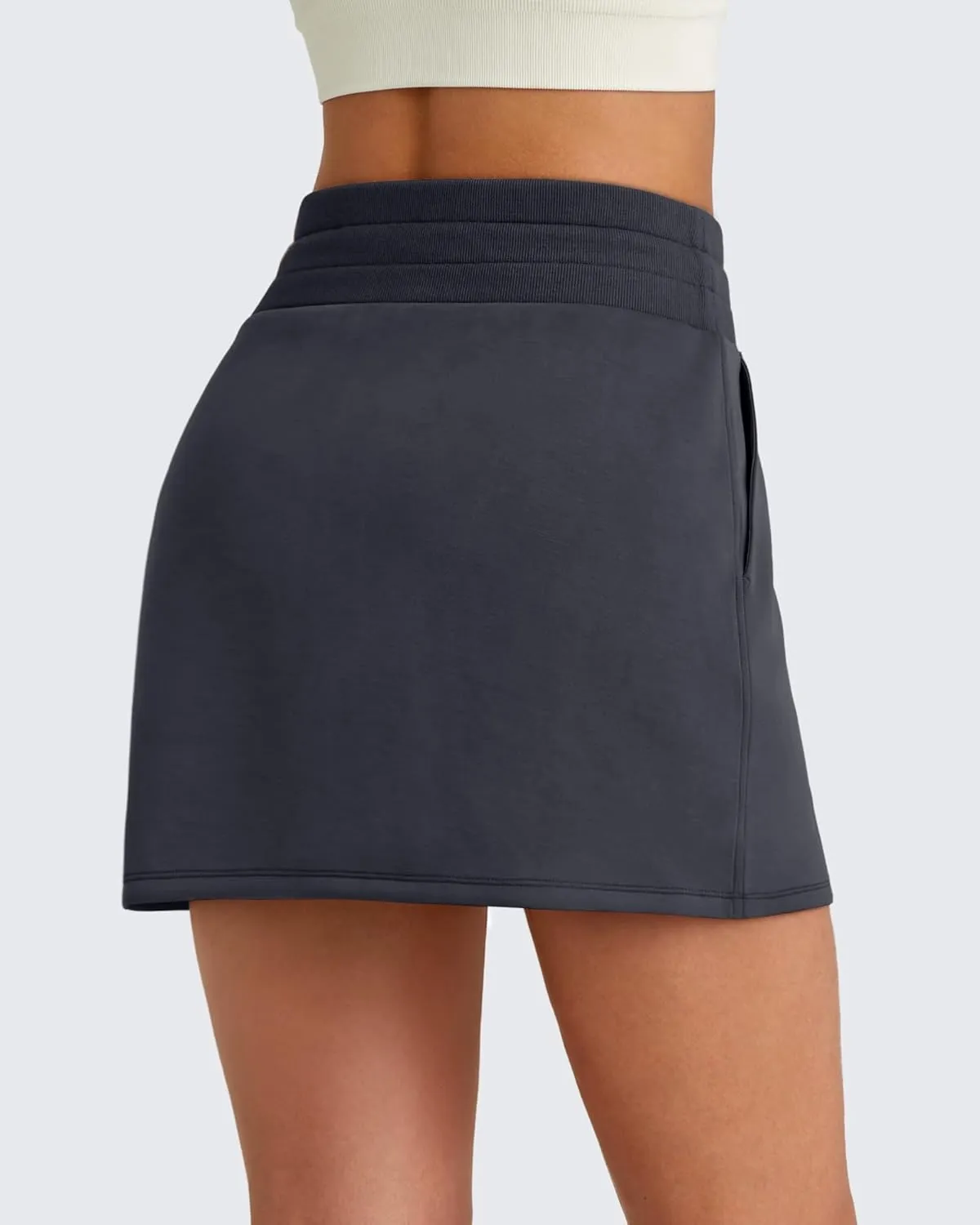 G4Free Smoofit Sweat Skirts for Women Soft Drawstring Summer Casual Lounge Skirt with Pockets