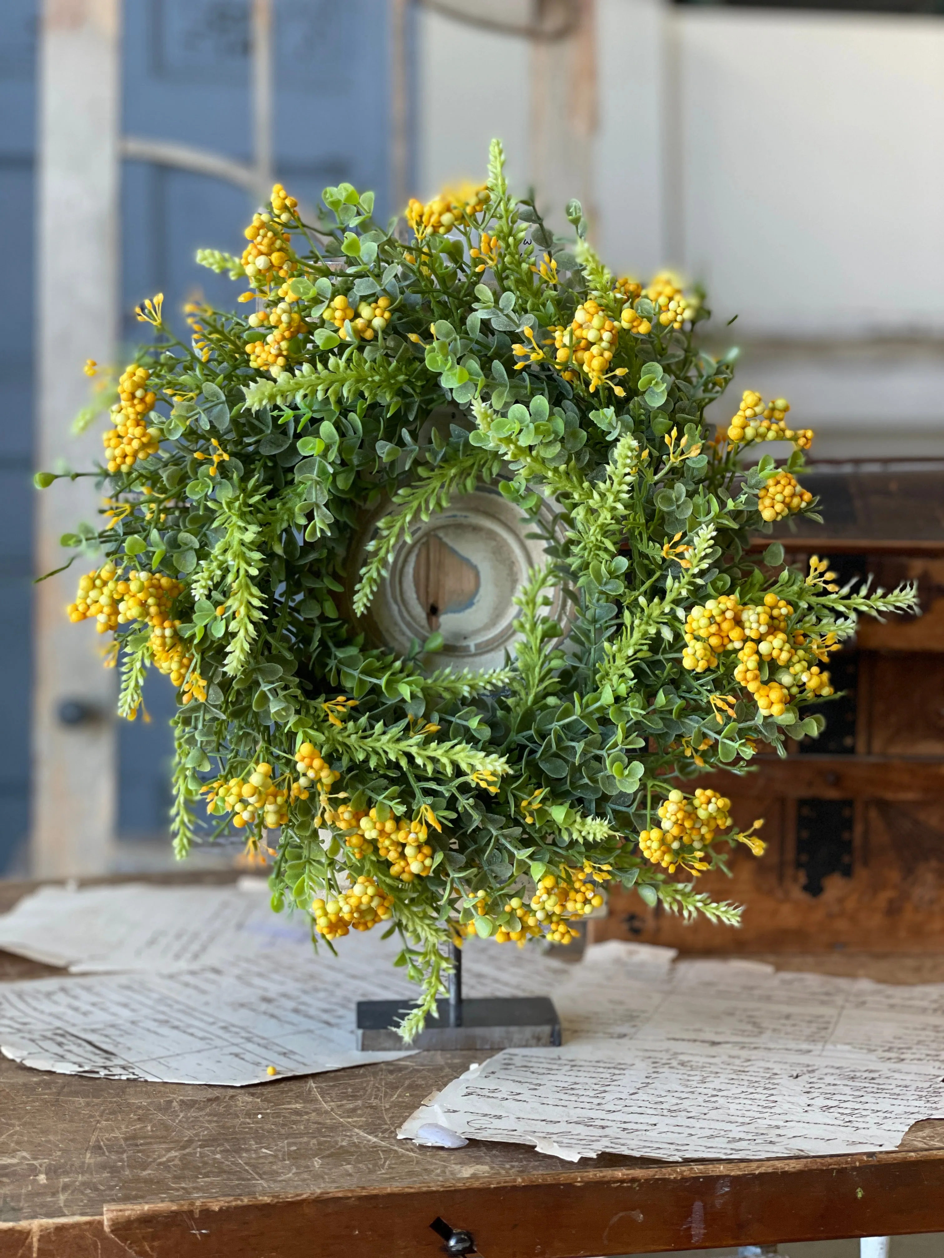 Harpeth Berries Candle Ring | 12" | Yellow | CLOSEOUT   CLEAN UP!  From $1.00 - Last 204pcs!