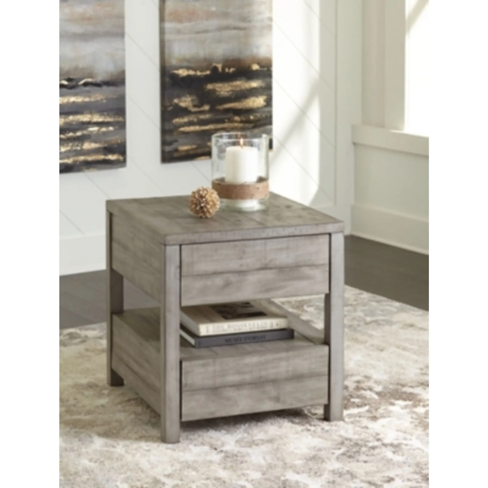 Krystanza Rectangle End Table