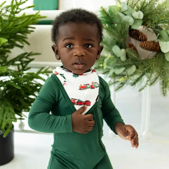 Kyte Baby Printed Bib in Holiday Train