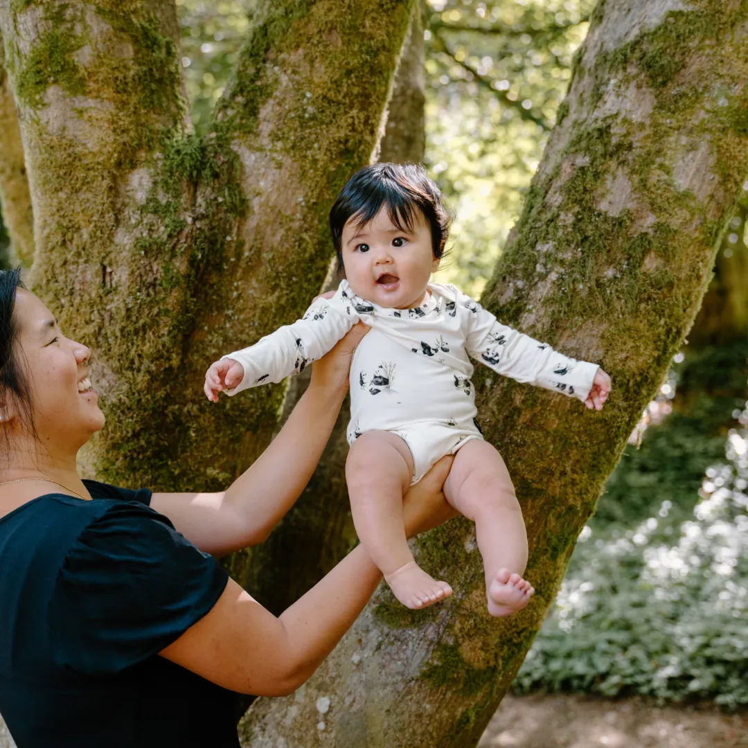Long Sleeves Onesie - Panda