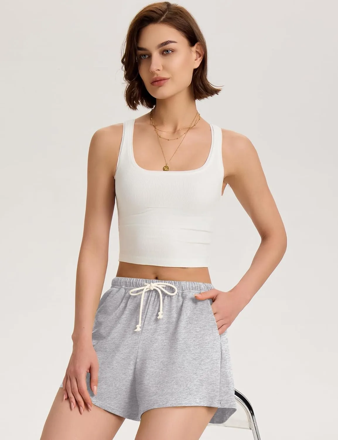 LUYAA WWomen's Soft Sleep Pajama Shorts Drawstring Comfy Elastic Waist Shorts Summer Pants with Pockets 2025