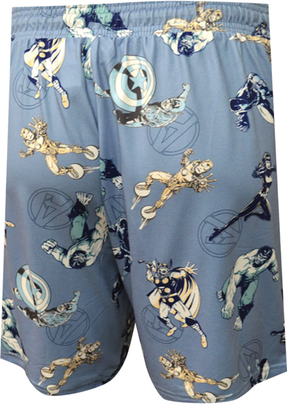 Marvel Comics Avengers Ready to Battle Sleep Shorts