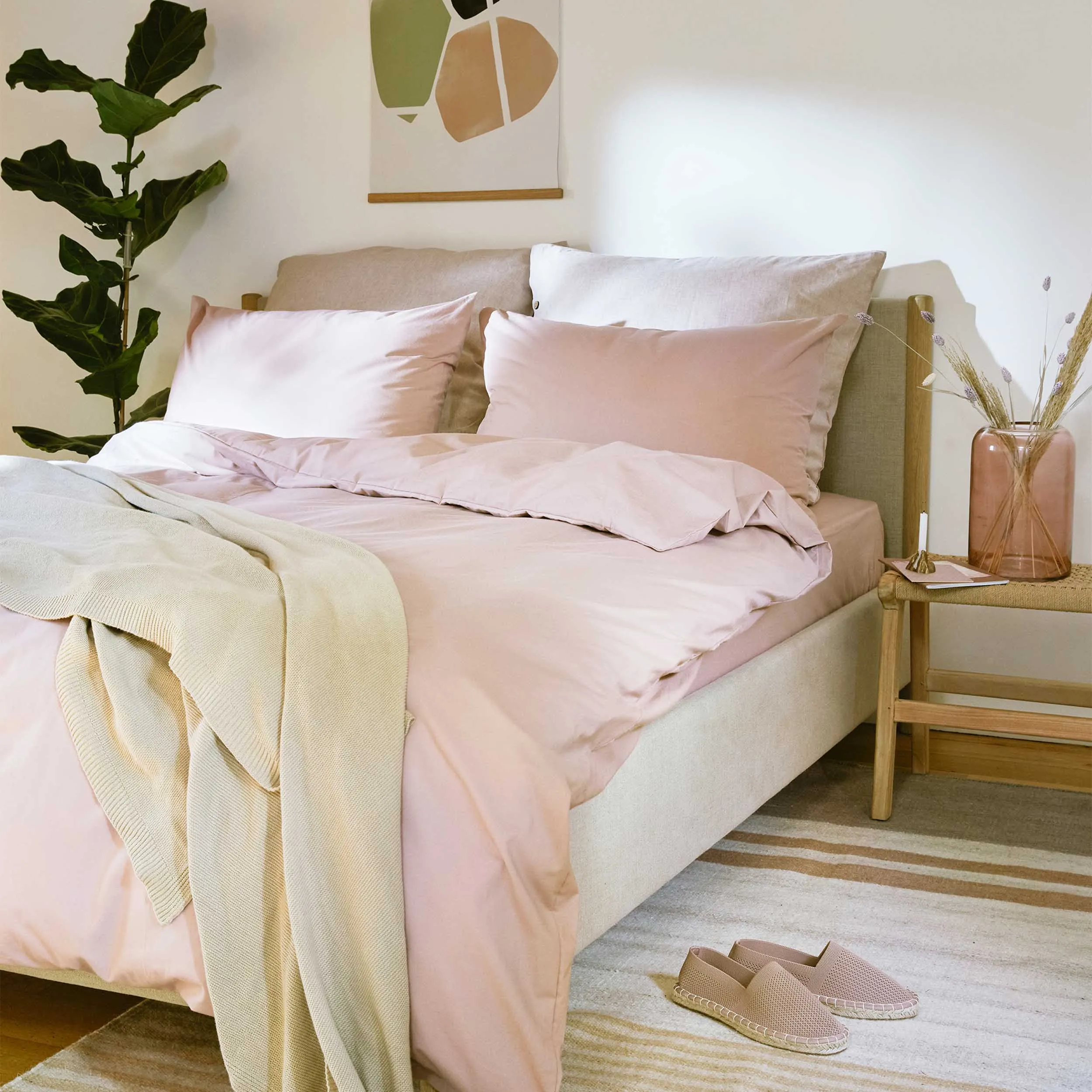 Mata Cotton Bedding Set [Dusty Rose]