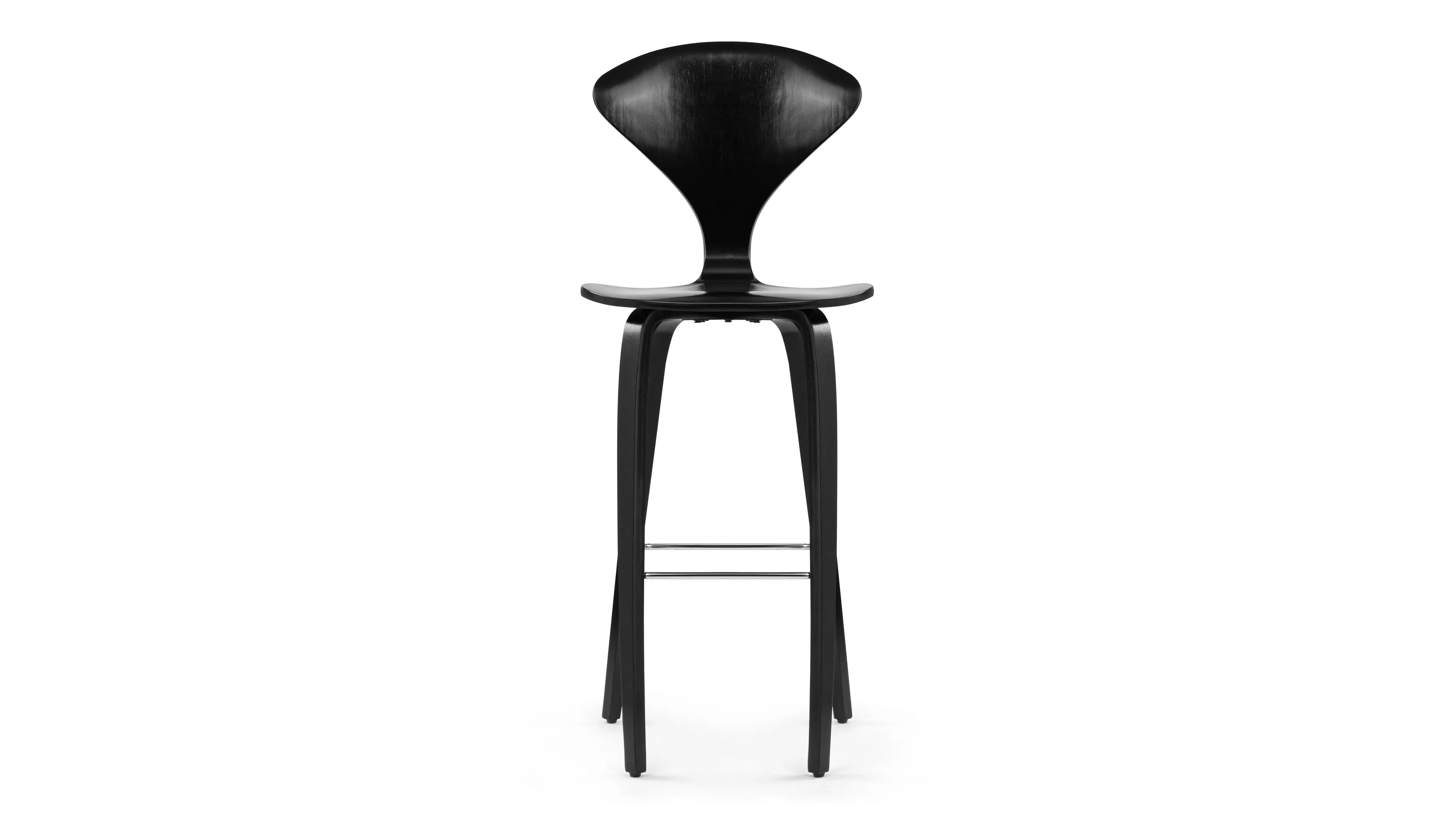 Norman - Norman Bar Stool, Black Ash, 29.5" Seat Height