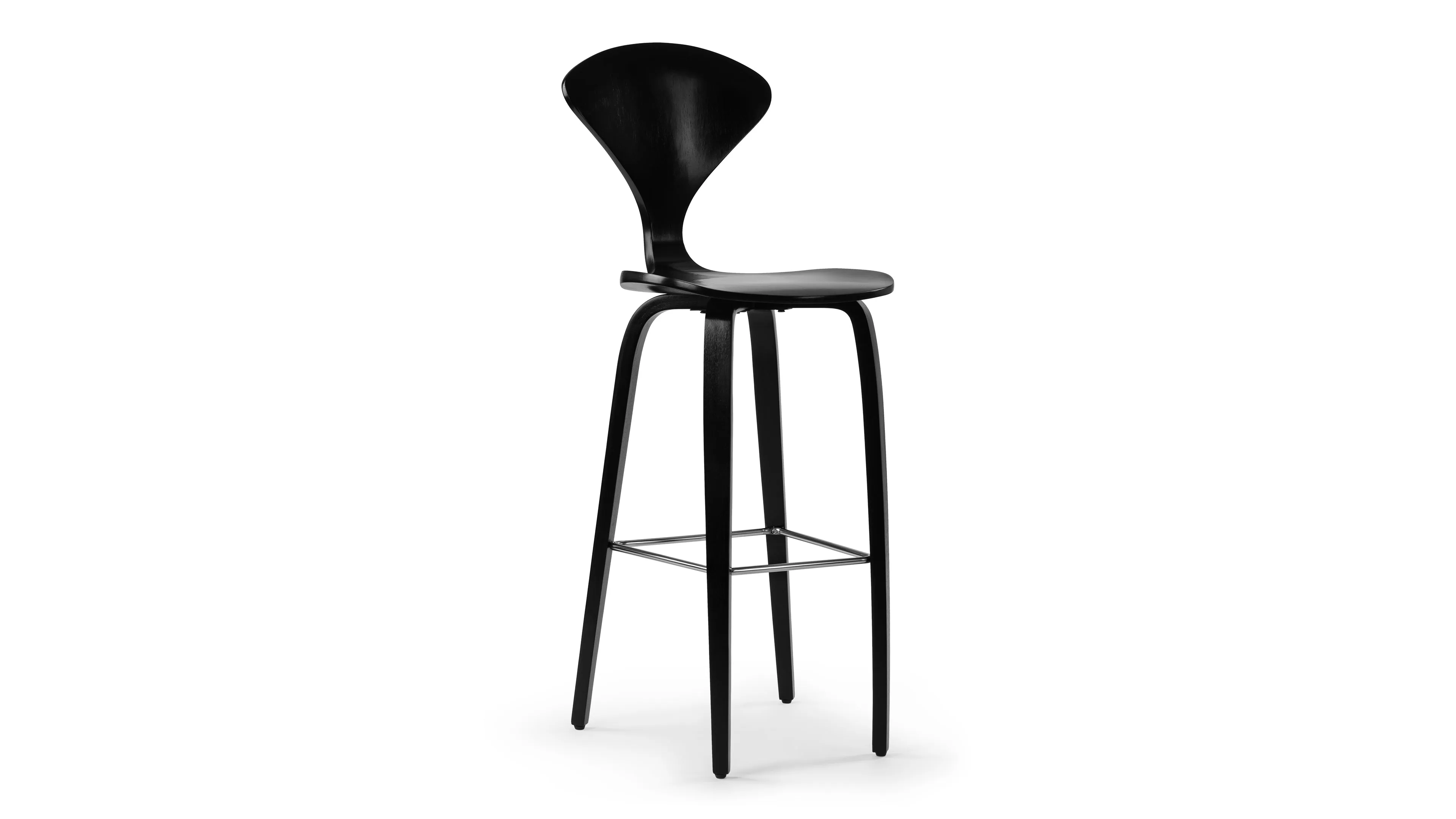 Norman - Norman Bar Stool, Black Ash, 29.5" Seat Height