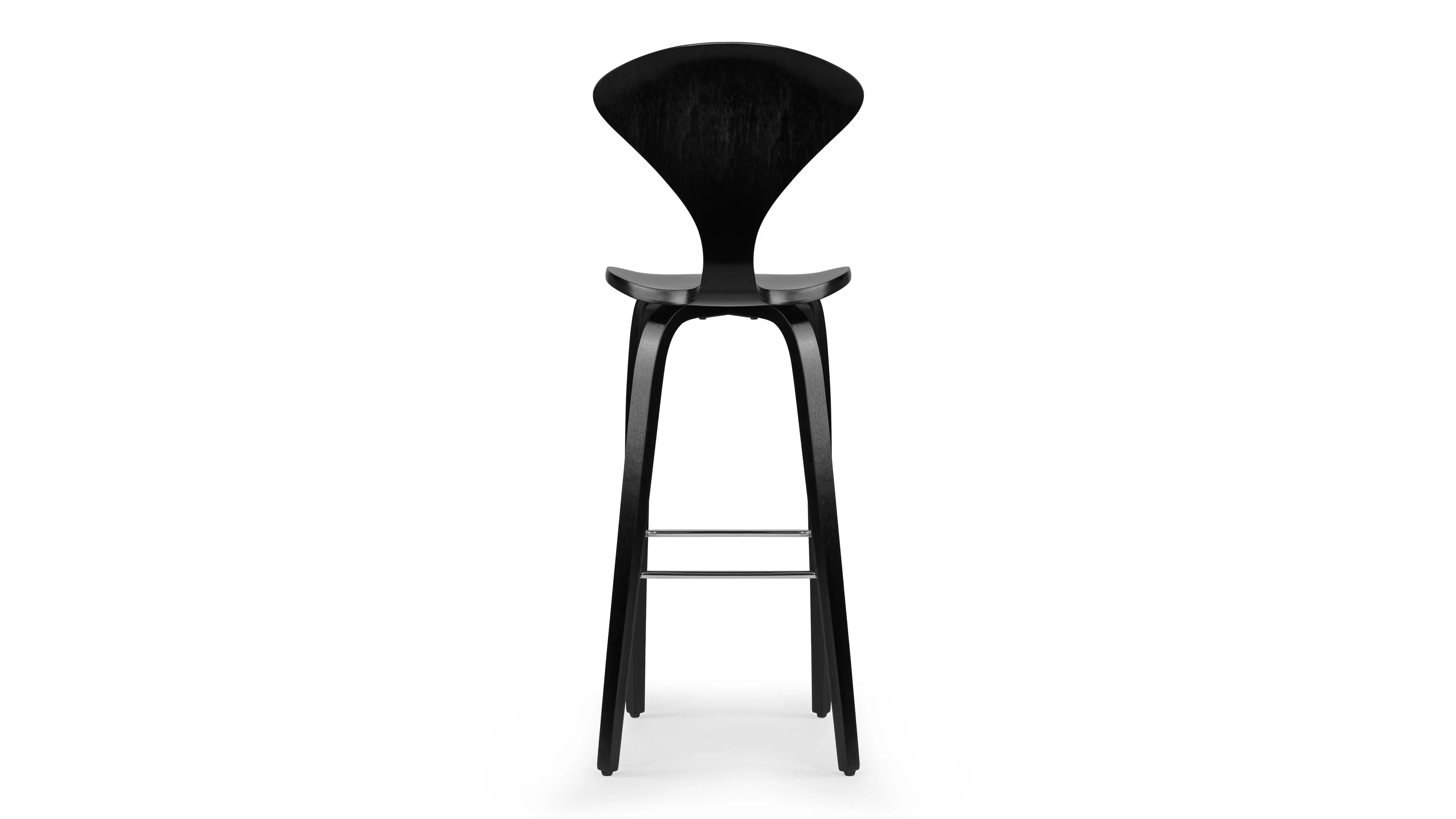 Norman - Norman Bar Stool, Black Ash, 29.5" Seat Height