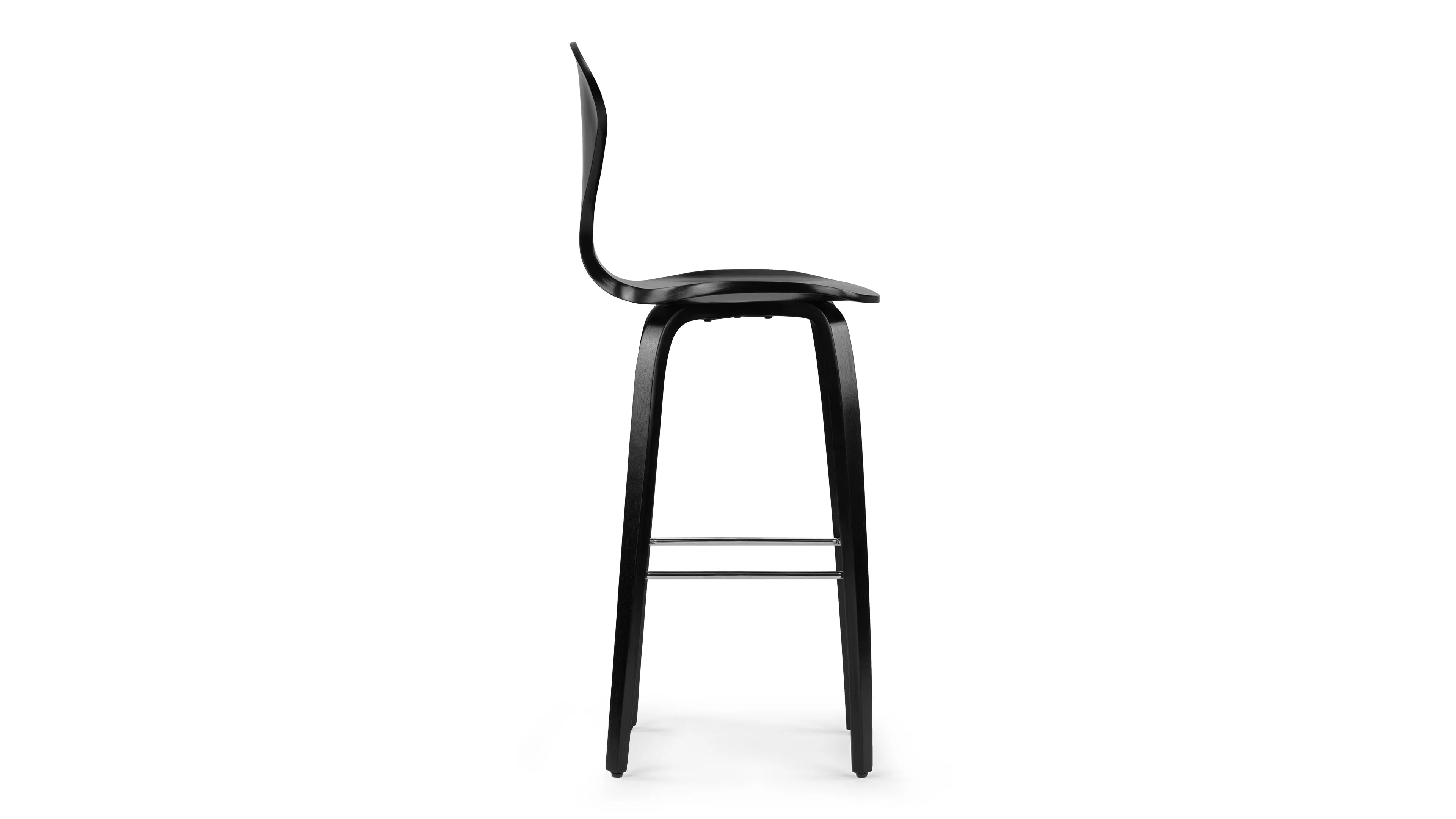 Norman - Norman Bar Stool, Black Ash, 29.5" Seat Height