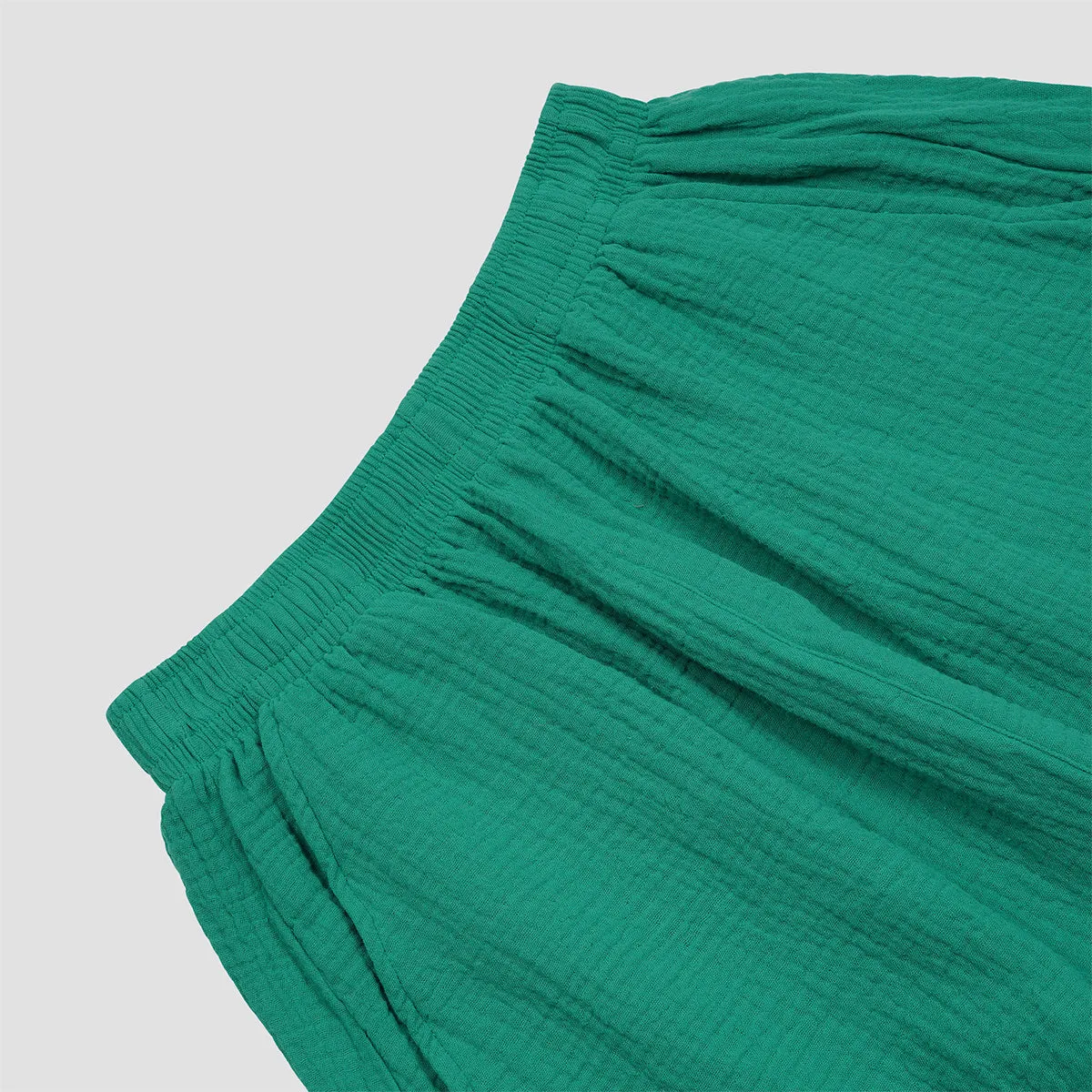 Ocean Green Cotton Gauze Women's Pyjama Shorts