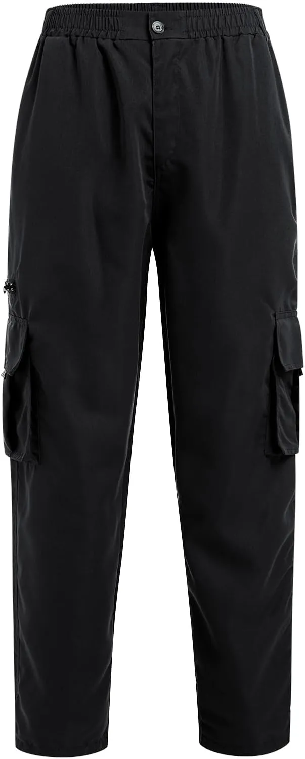 ODIZLI Cargo Pants for Men Casual Cotton Jogger Multi Pockets Outdoor Hiking Work Sweatpants
