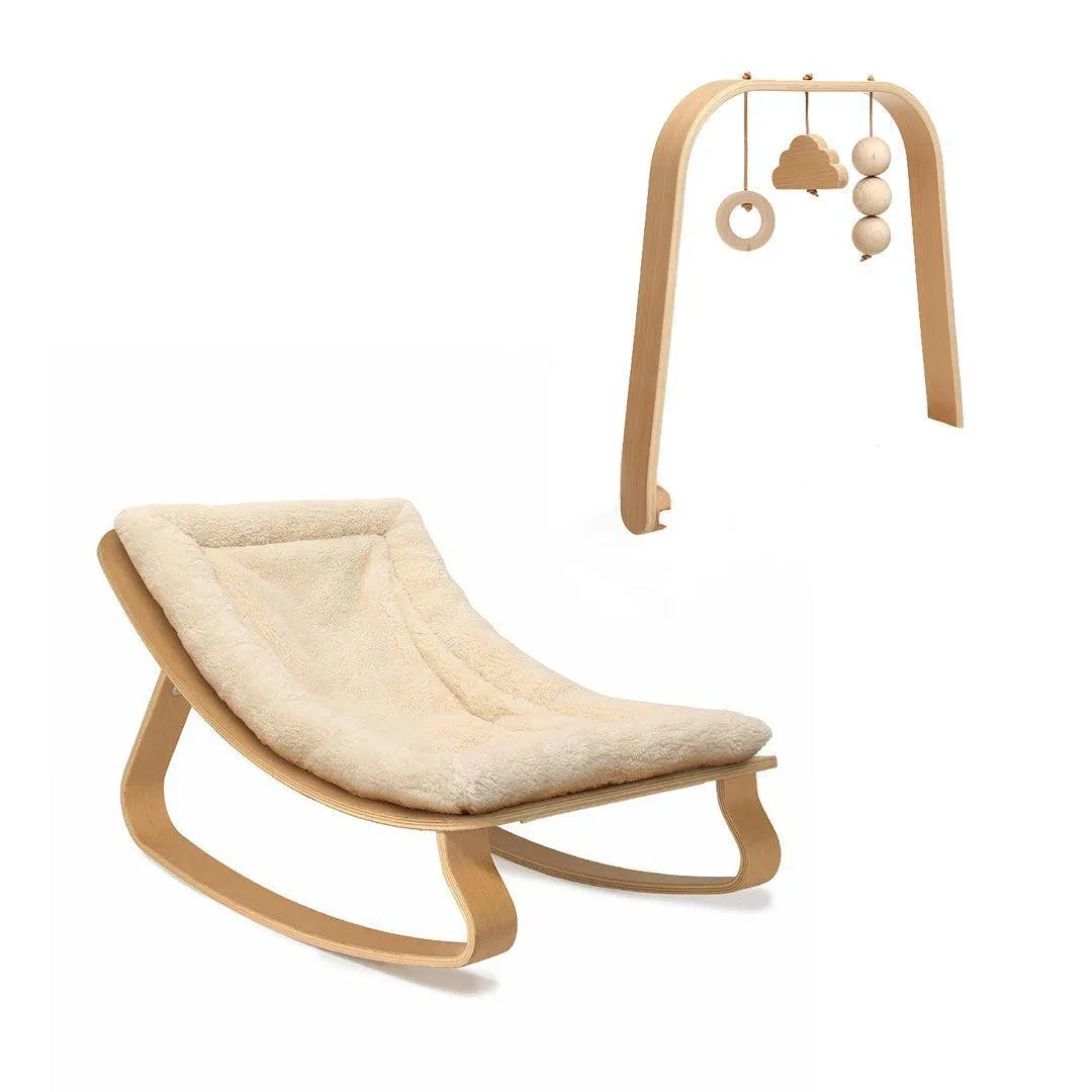 Outlet - Charlie Crane LEVO Baby Rocker - Beech