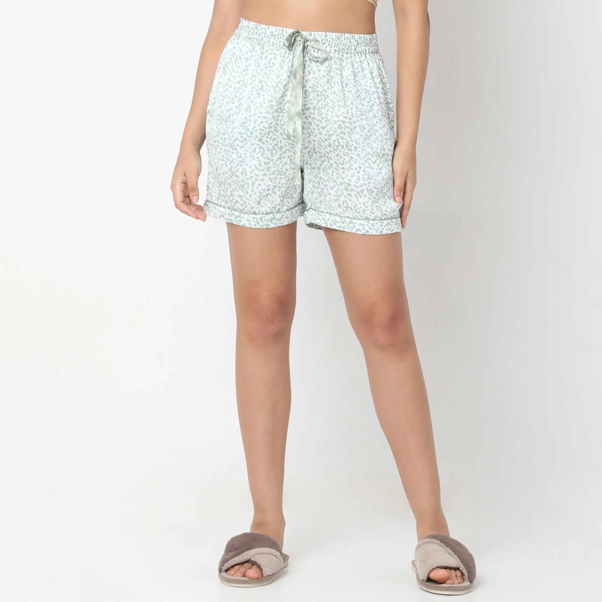 Regular Fit Animal T-shirt with Shorts Sleepwear Set