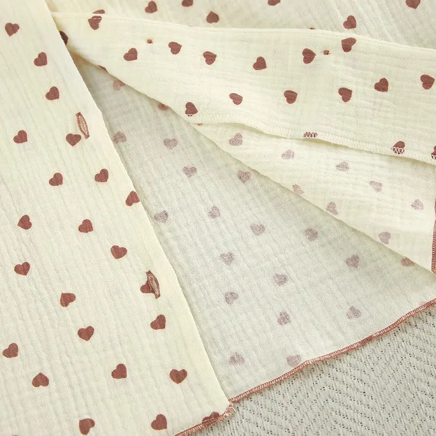 Ruffle Trimmed Cotton PJs for Relaxing