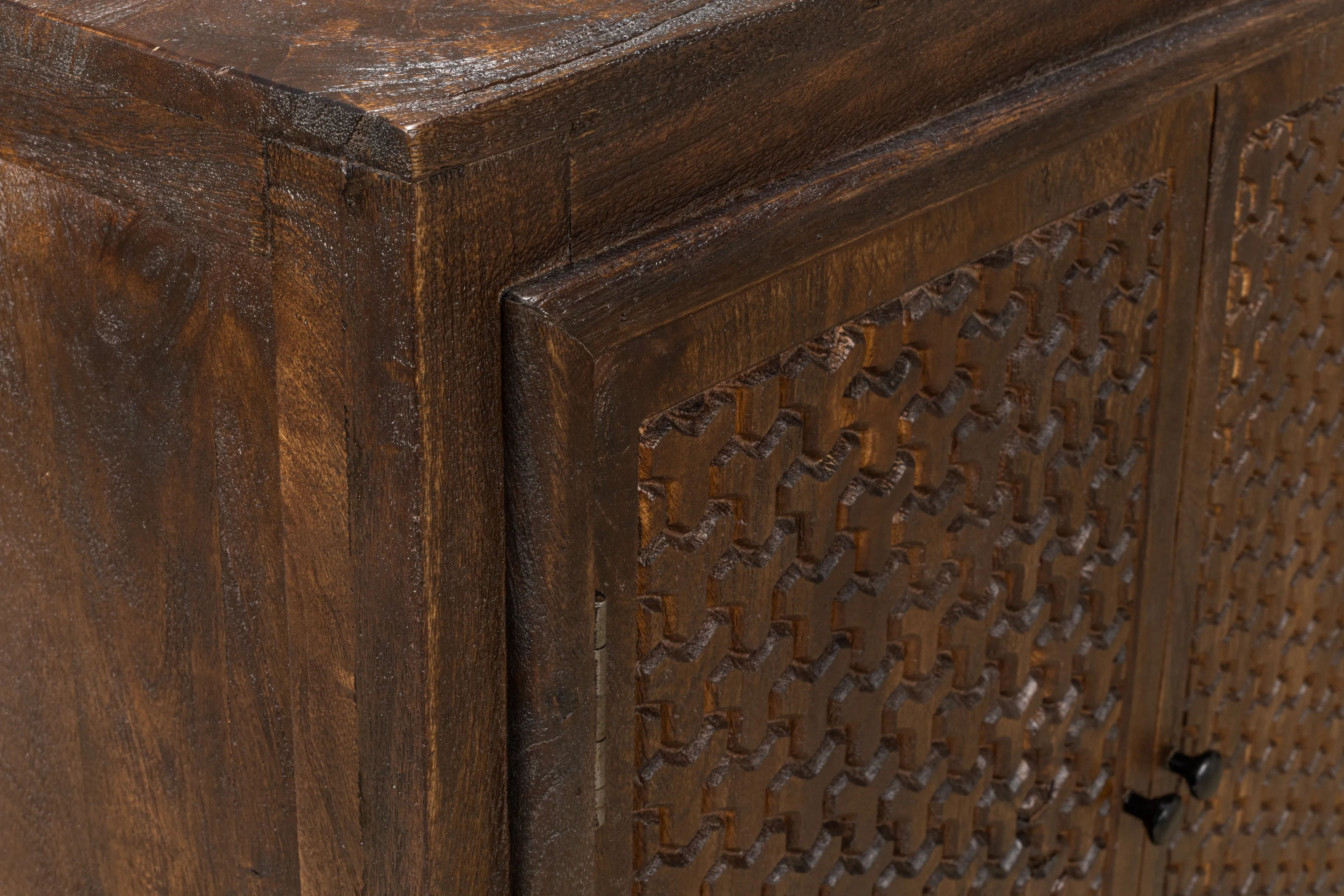 Sarreid - Battle Chainmail 4 Door Sideboard - Brown - Vintage