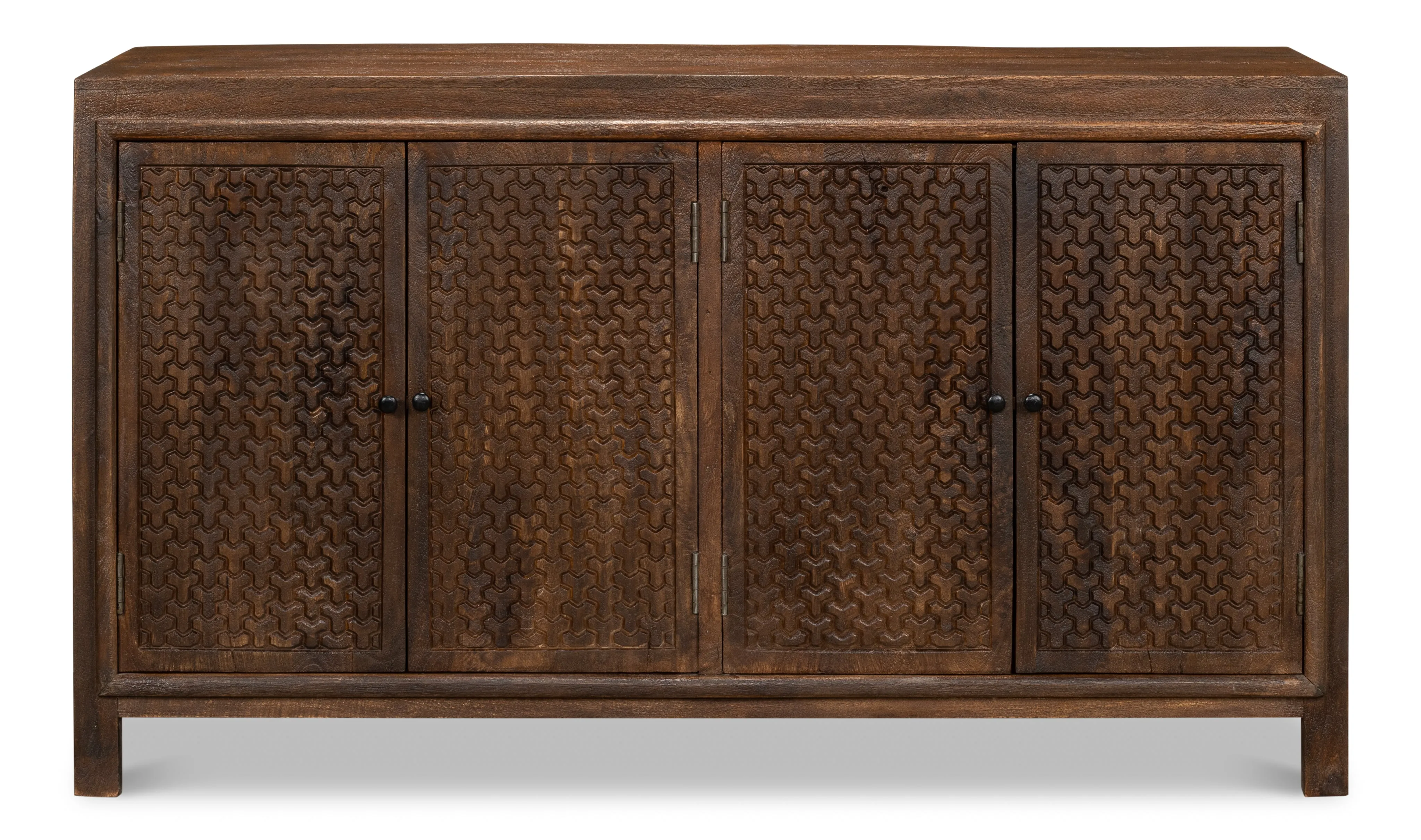 Sarreid - Battle Chainmail 4 Door Sideboard - Brown - Vintage