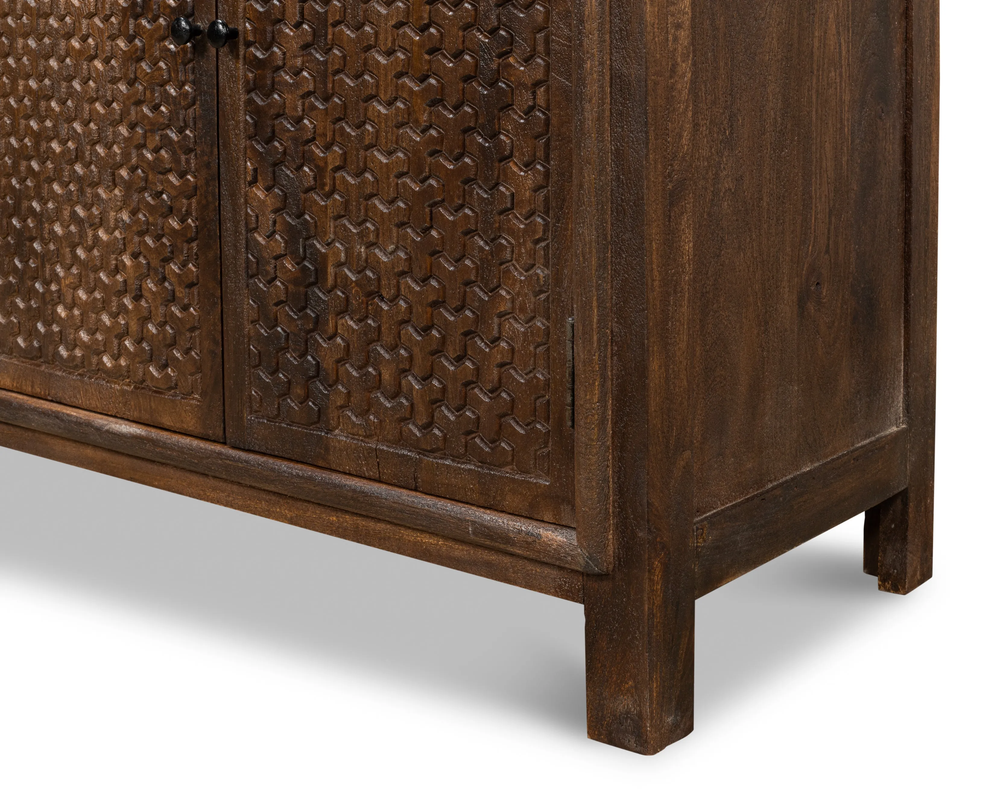 Sarreid - Battle Chainmail 4 Door Sideboard - Brown - Vintage