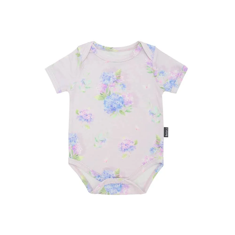 Short Sleeve Onesie - Hydrangeas