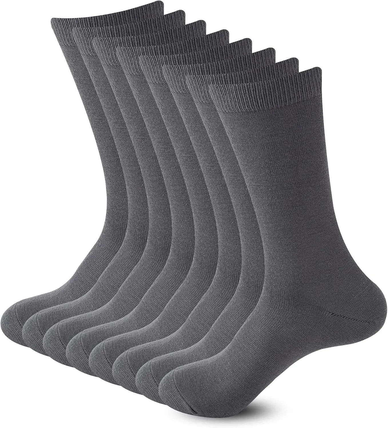 Sock Amazing Unisex Bamboo Rayon Socks Super Soft Black Crew Socks 8 Pack