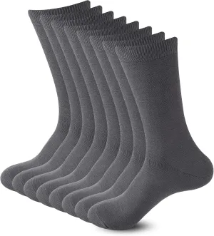 Sock Amazing Unisex Bamboo Rayon Socks Super Soft Black Crew Socks 8 Pack