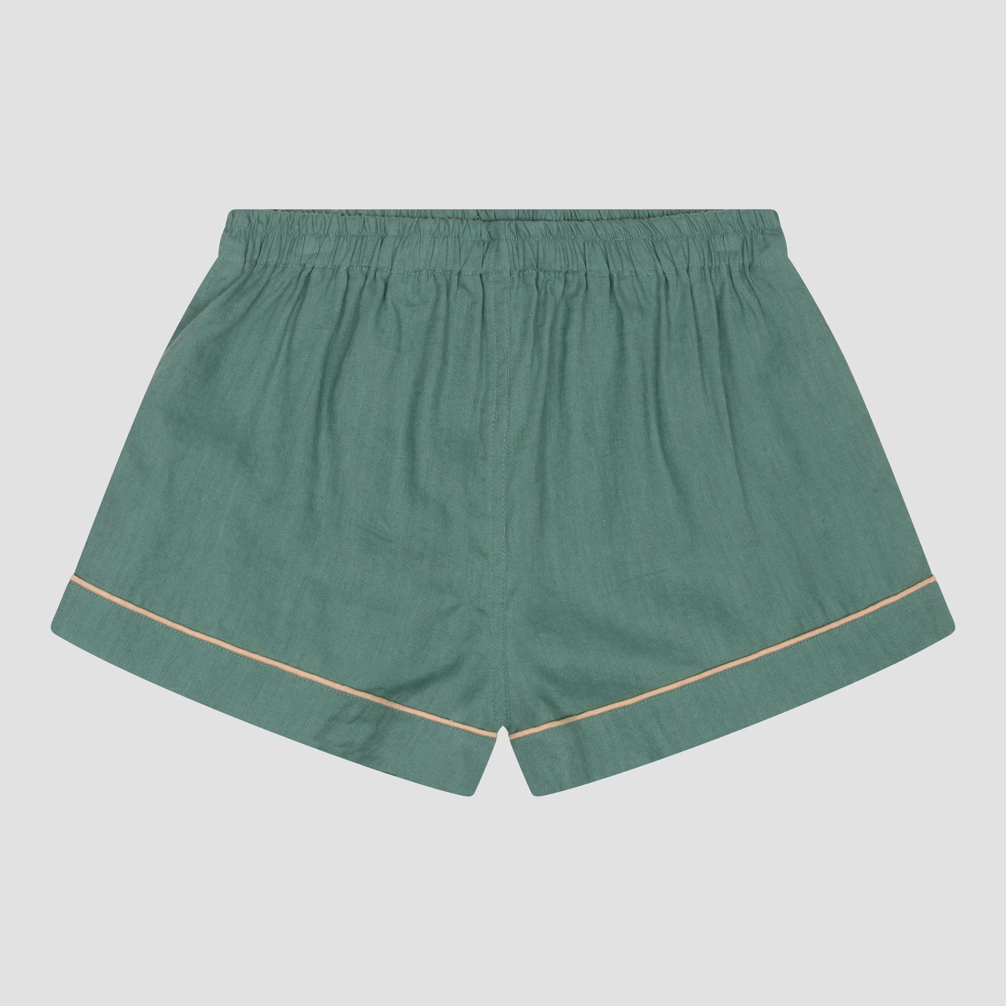 Tranquil Green Linen Women's Pyjama Shorts
